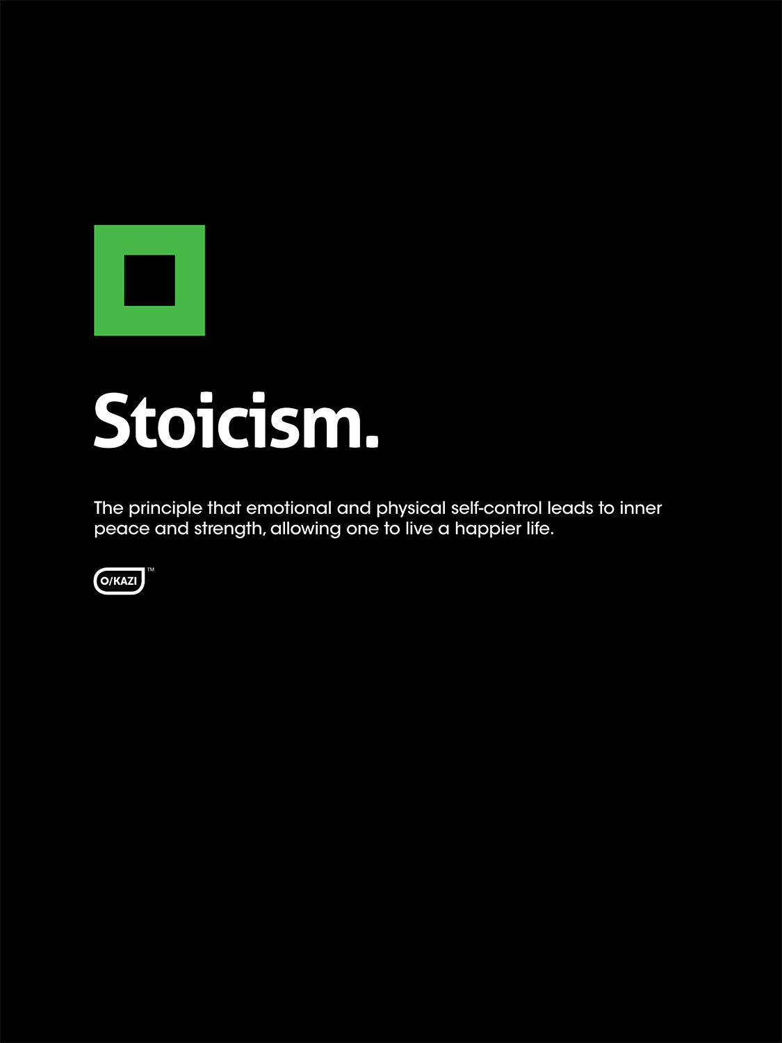 Philosophy - Stoicism - Black Poster