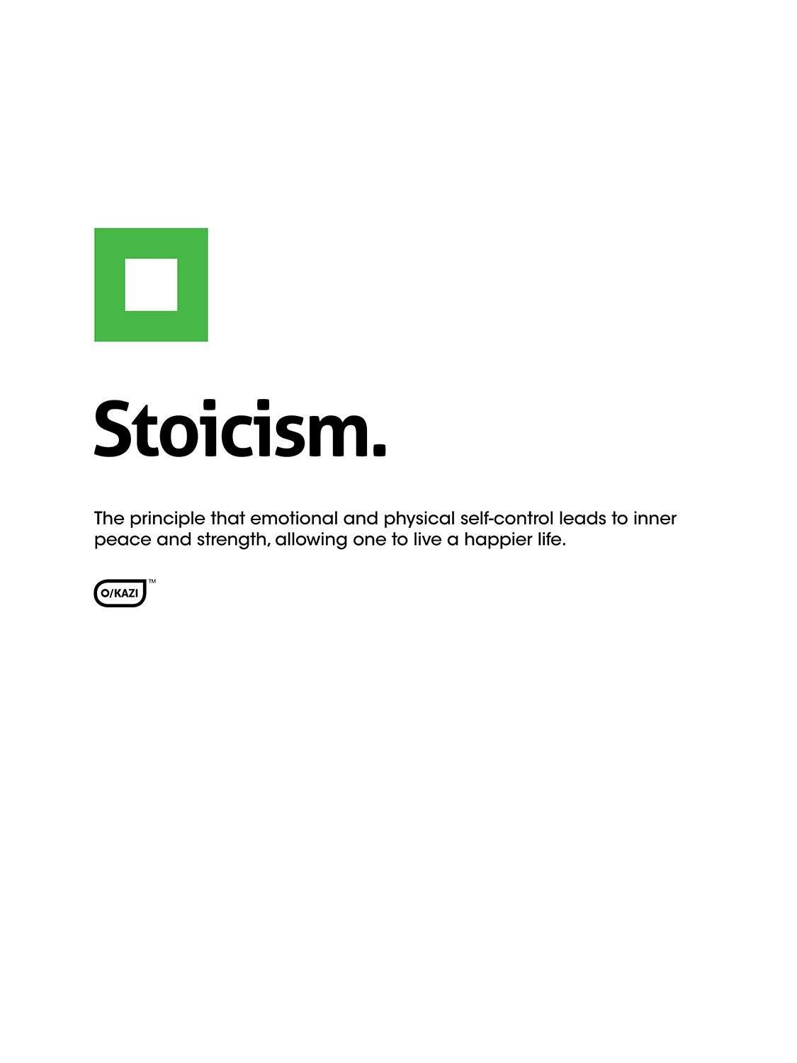 Philosophy - Stoicism - White Poster