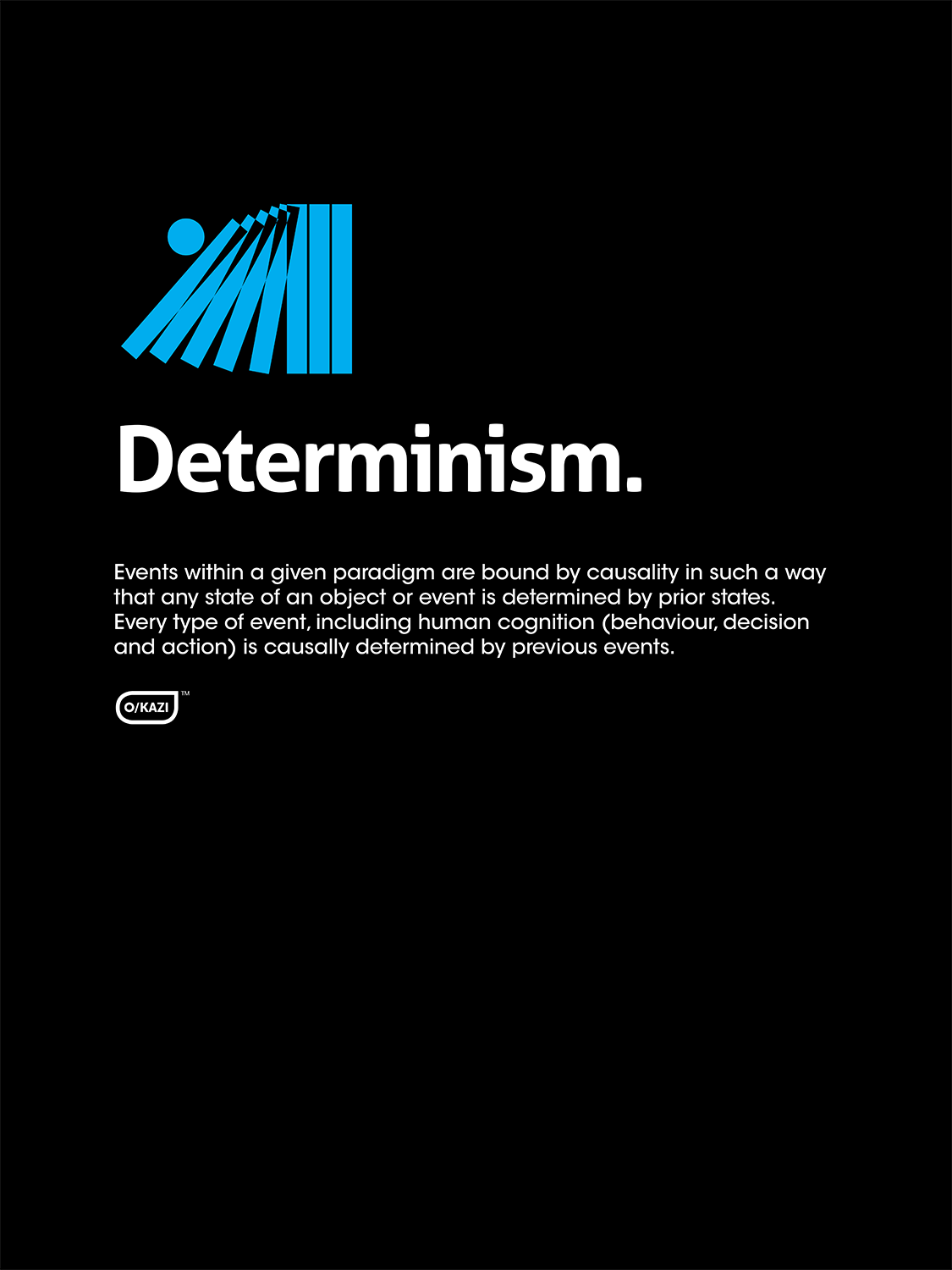 Philosophy - Determinism - Black Poster