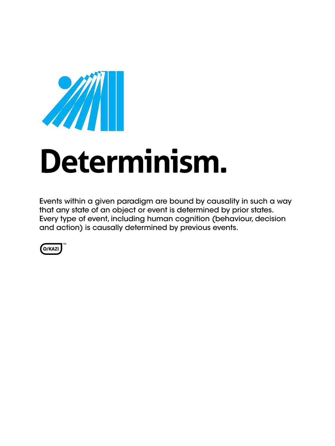 Philosophy - Determinism - White Poster