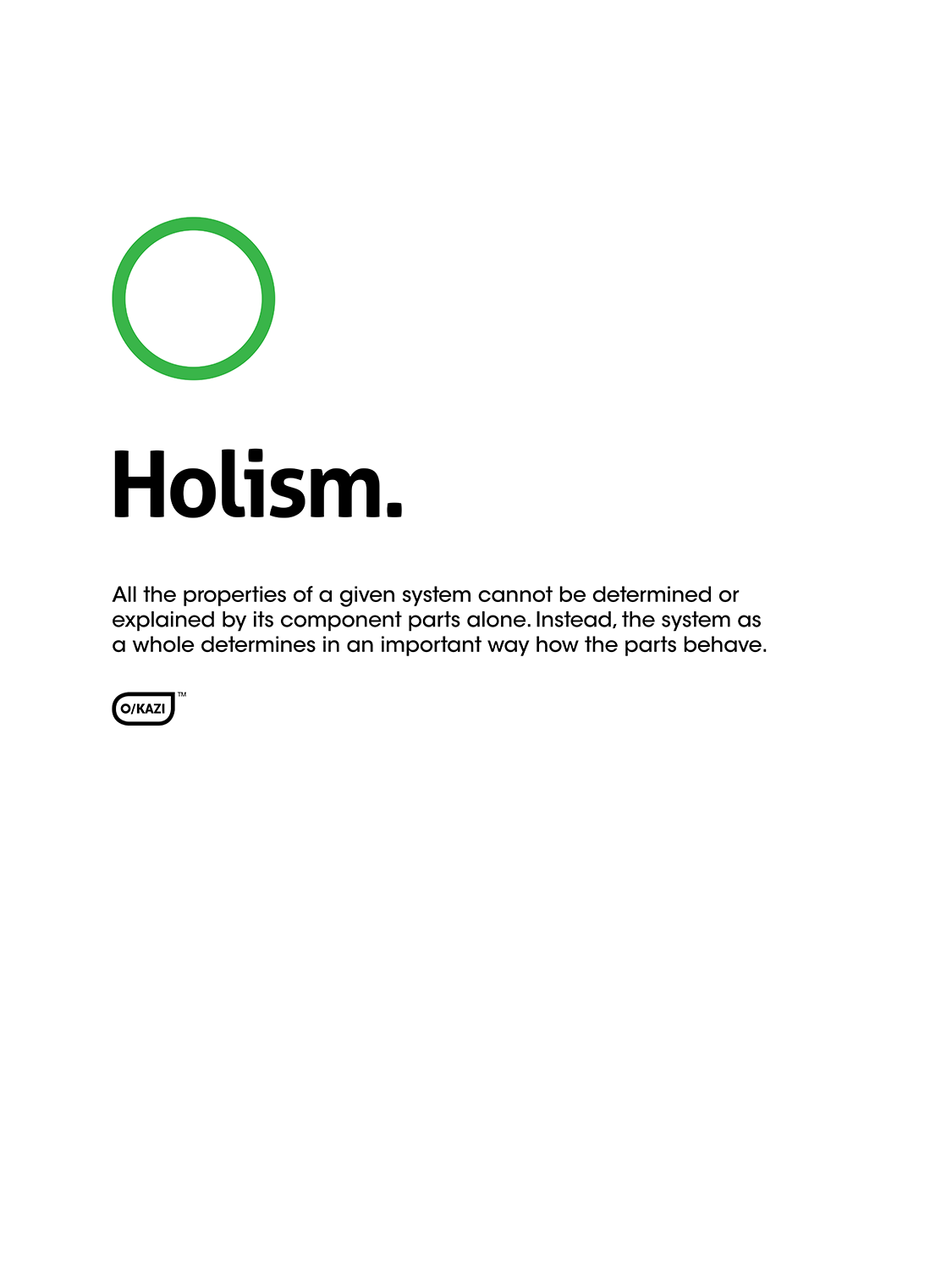 Philosophy - Holism - White Poster