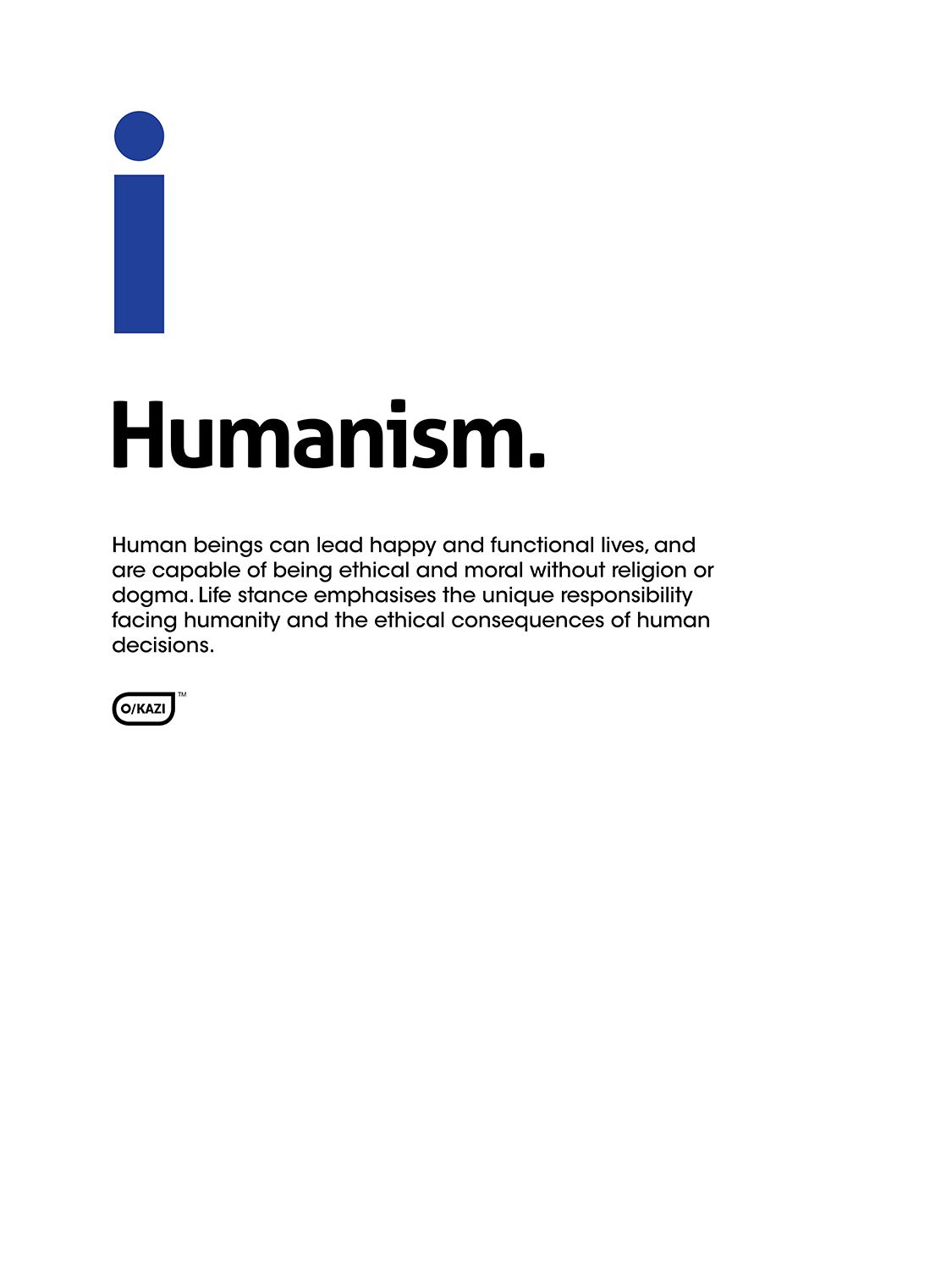 Philosophy - Humanism - White Poster