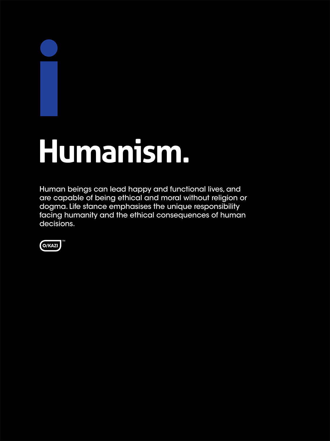 Philosophy - Humanism - Black Poster