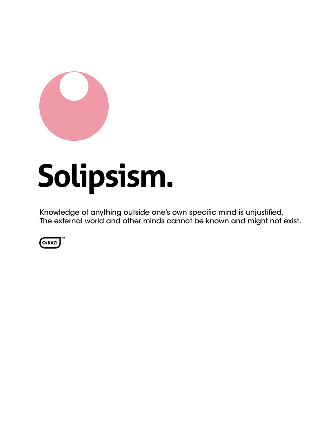 Philosophy - Solipsism - White Poster