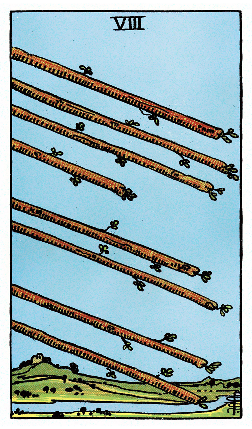 Tarot: Rider-Waite / Eight of Wands