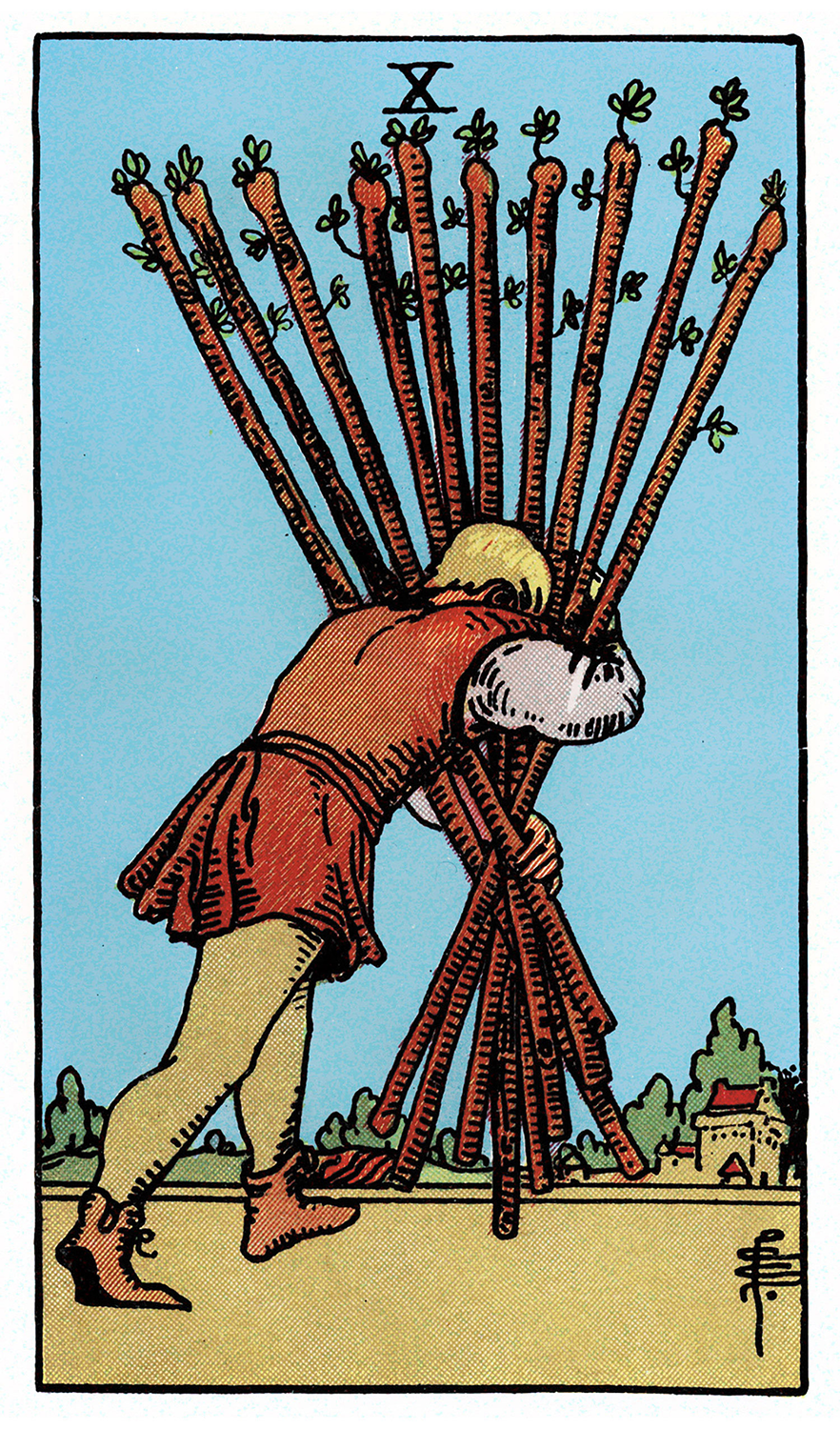 Tarot: Rider-Waite / Ten of Wands