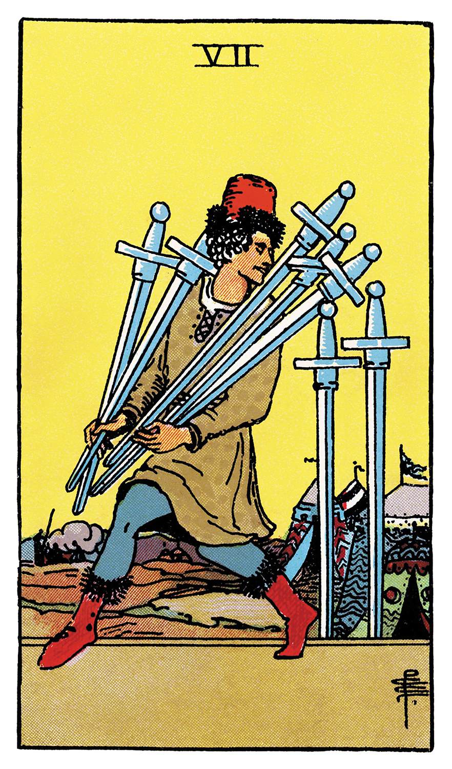 Tarot: Rider-Waite / Seven of Swords