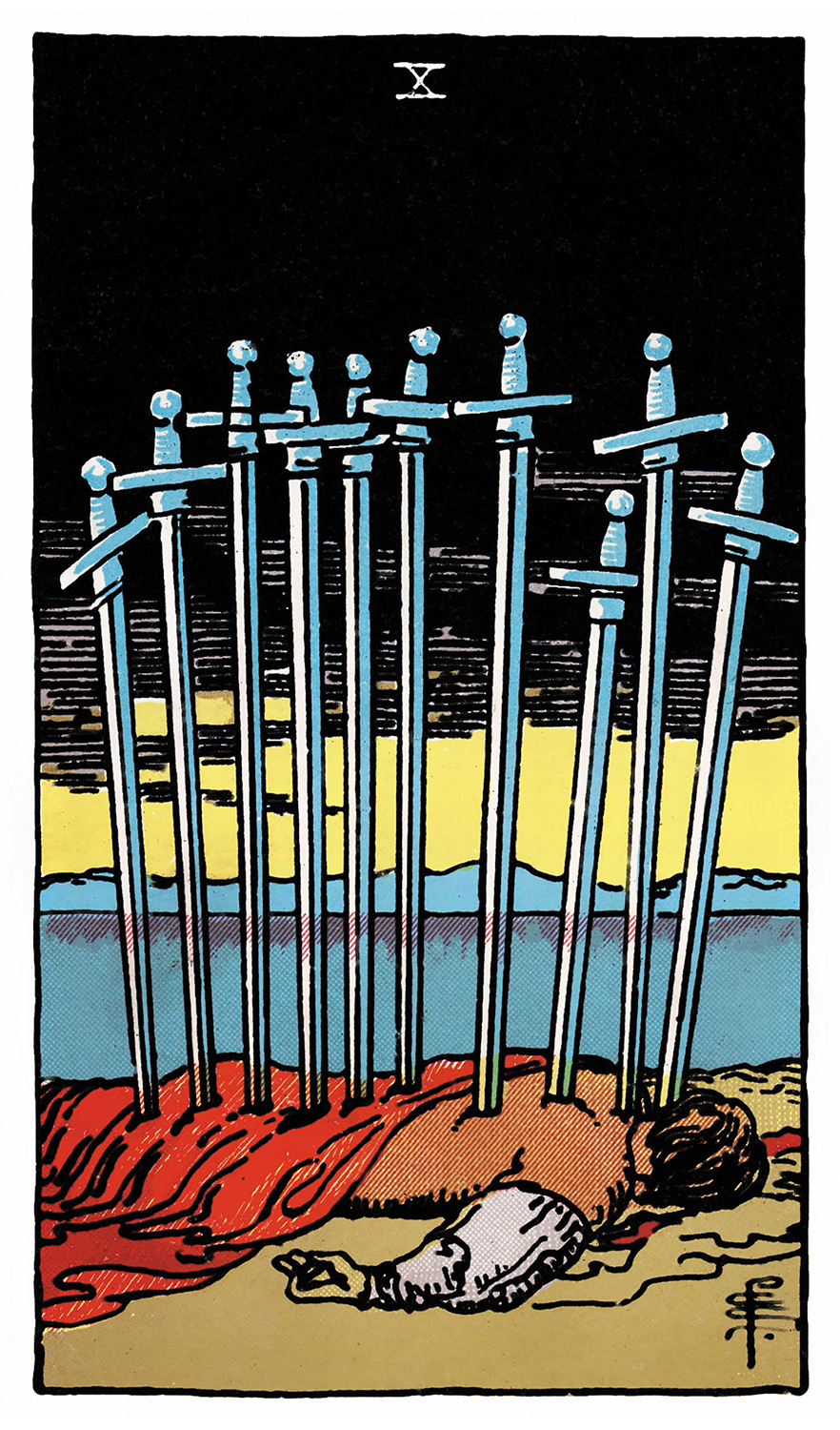 Tarot: Rider-Waite / Ten of Swords