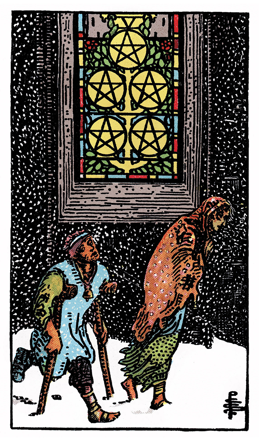 Tarot: Rider-Waite / Five of Pentacles