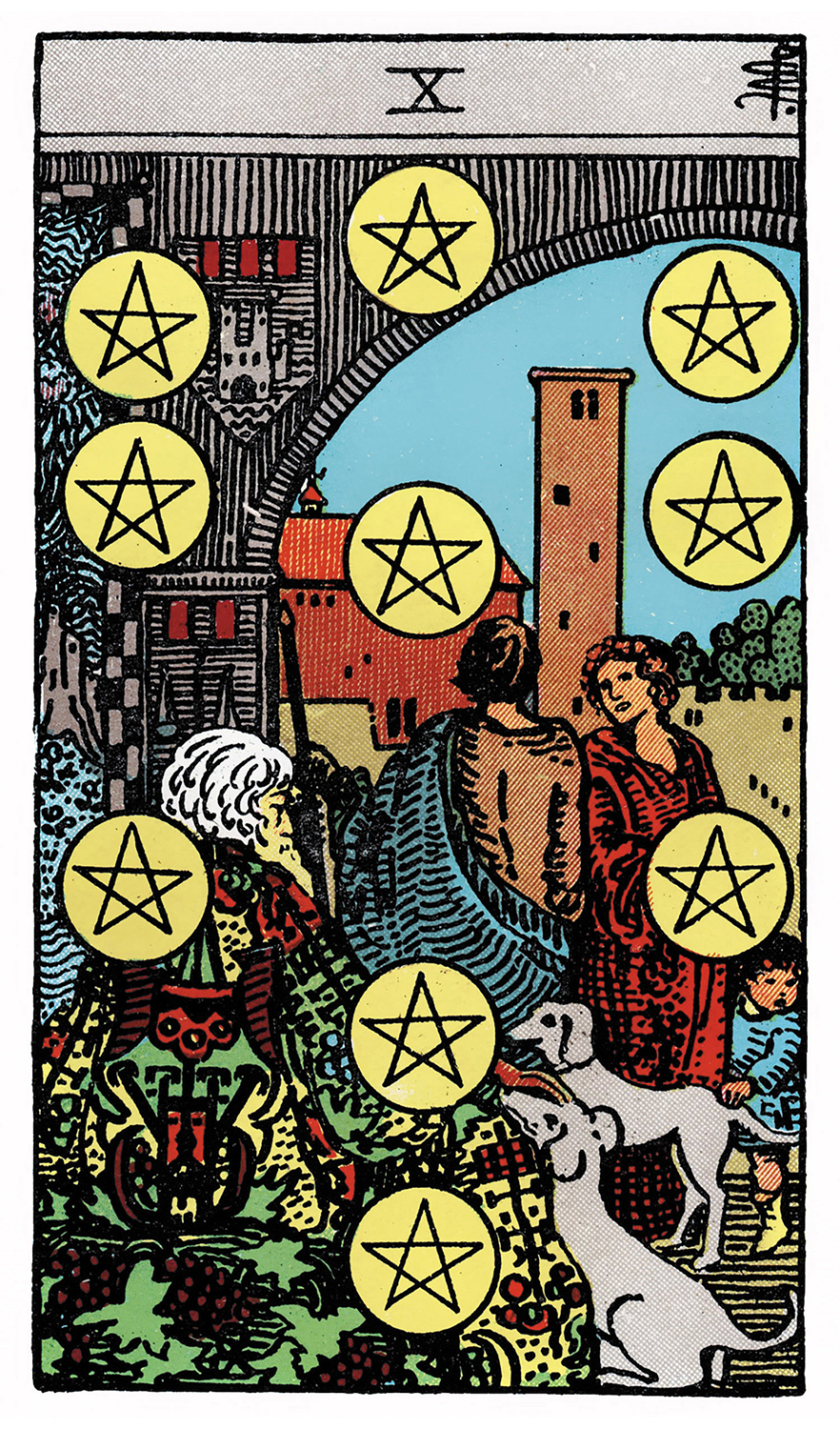 Tarot: Rider-Waite / Ten of Pentacles