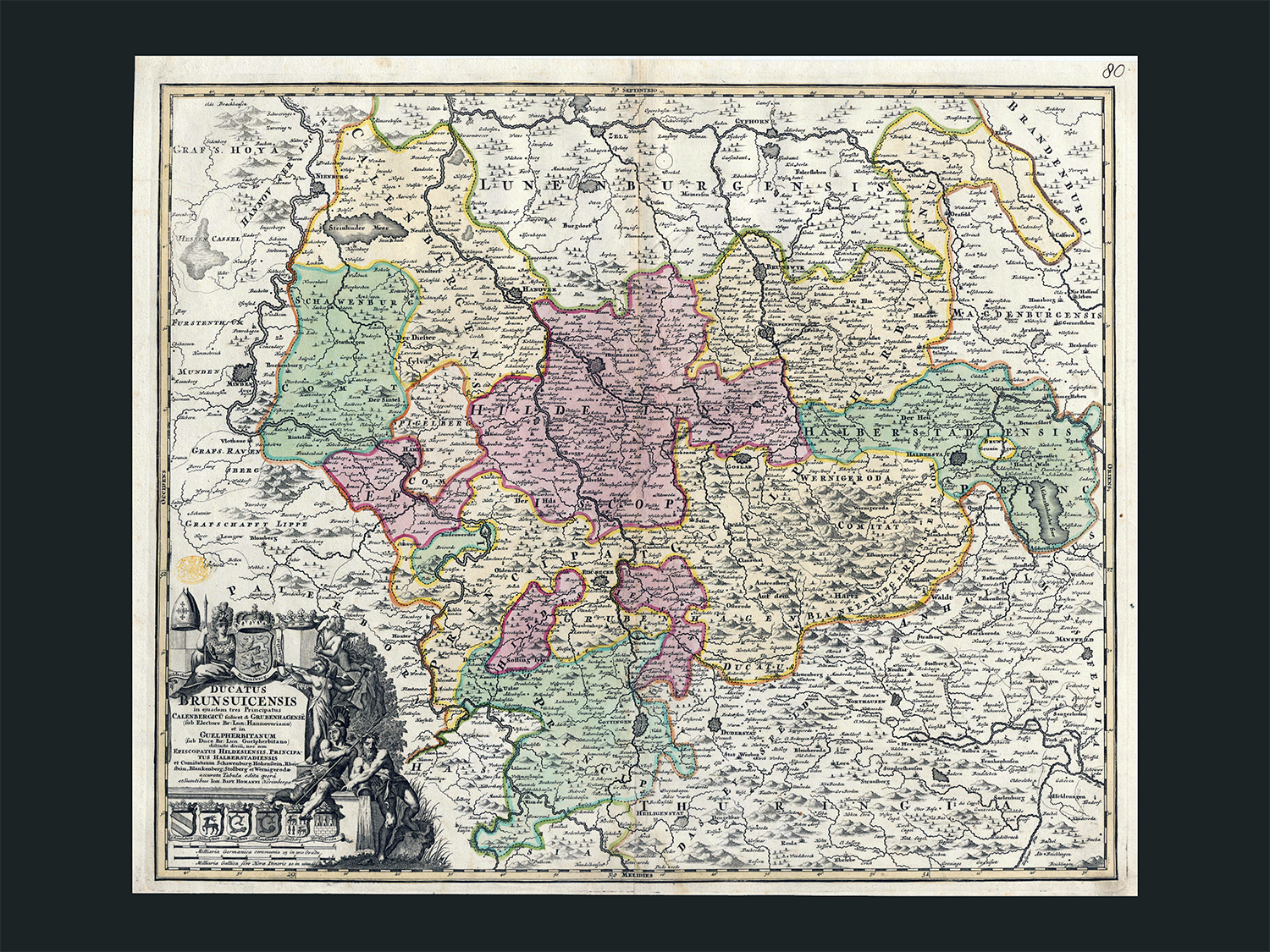 Antique Maps - Ductus Brunsuicensis / Herzogtum Braunschweig