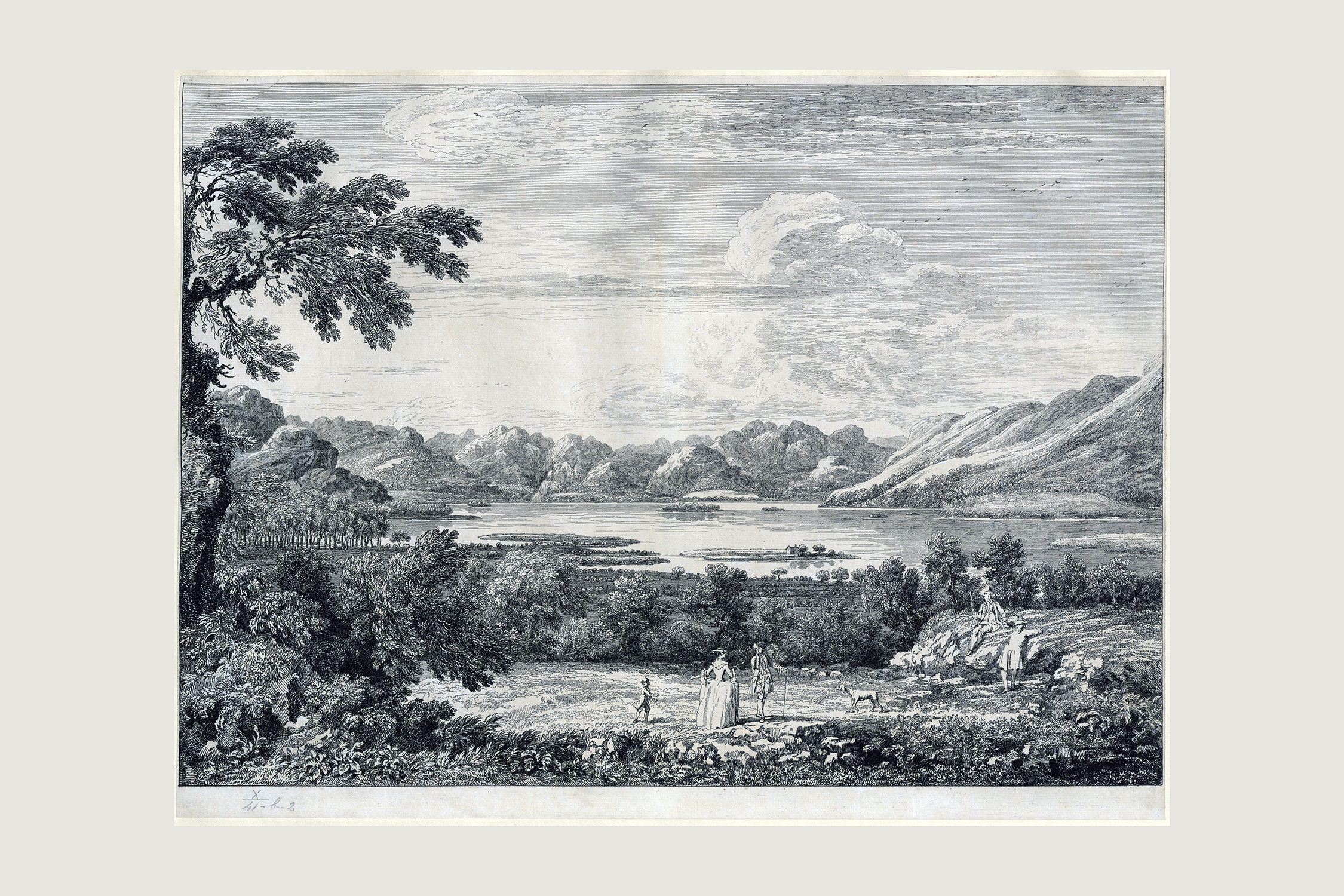 Antique Prints - Lake & Mountains