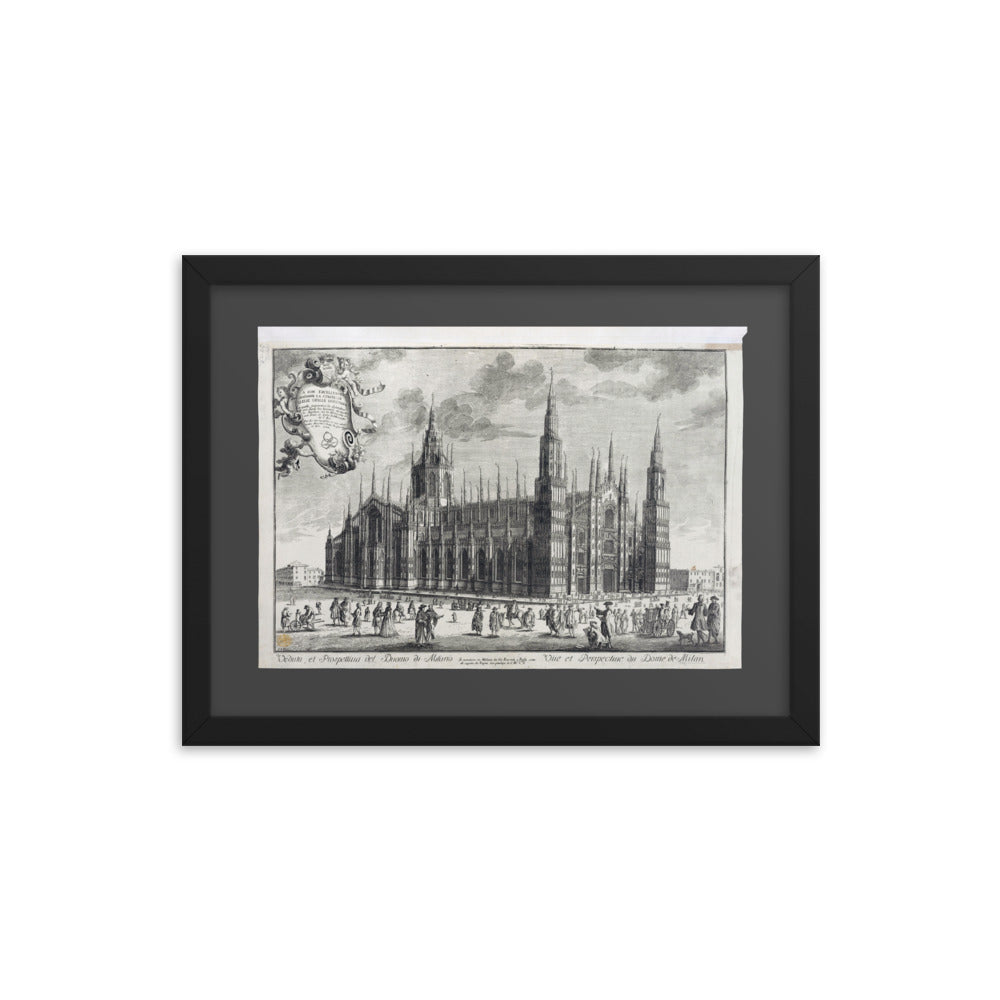 Antique Prints - Perspective of the Milan Cathedral