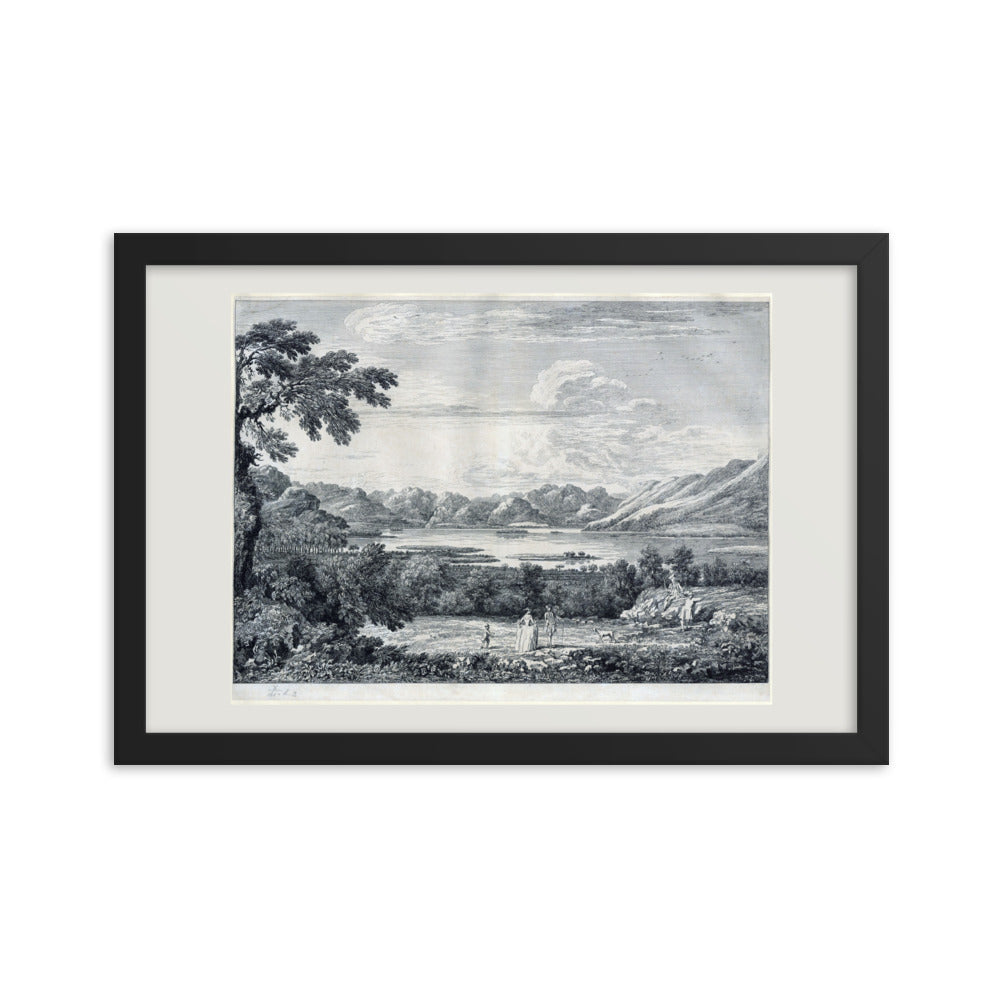 Antique Prints - Lake & Mountains