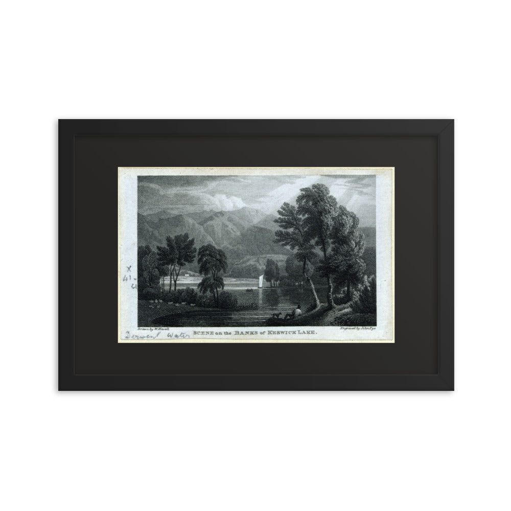 Antique Prints - Banks of Keswick Lake