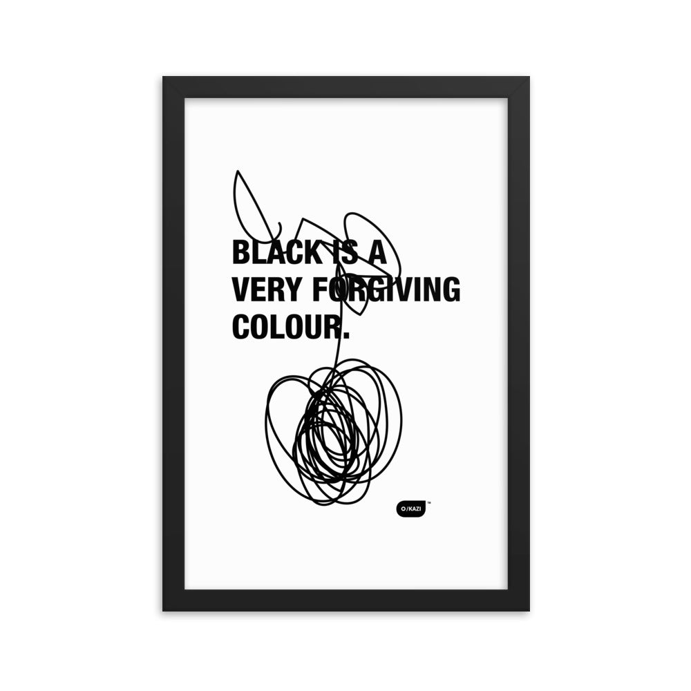 Written Word: Black is a very forgiving colour.