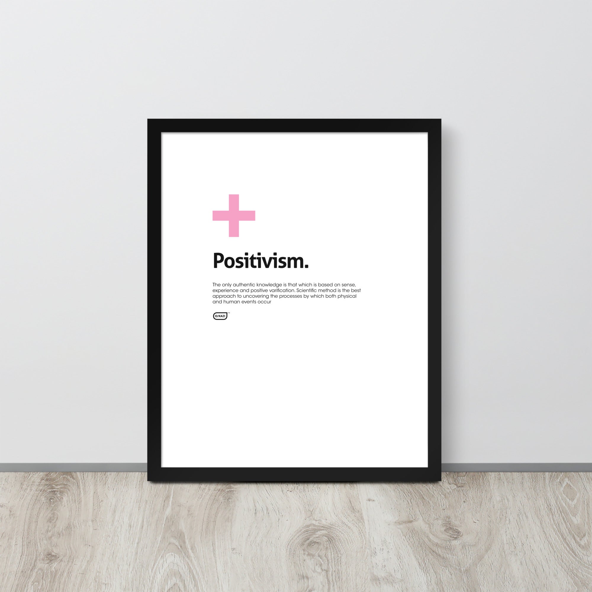 Philosophy - Positivism - White Poster