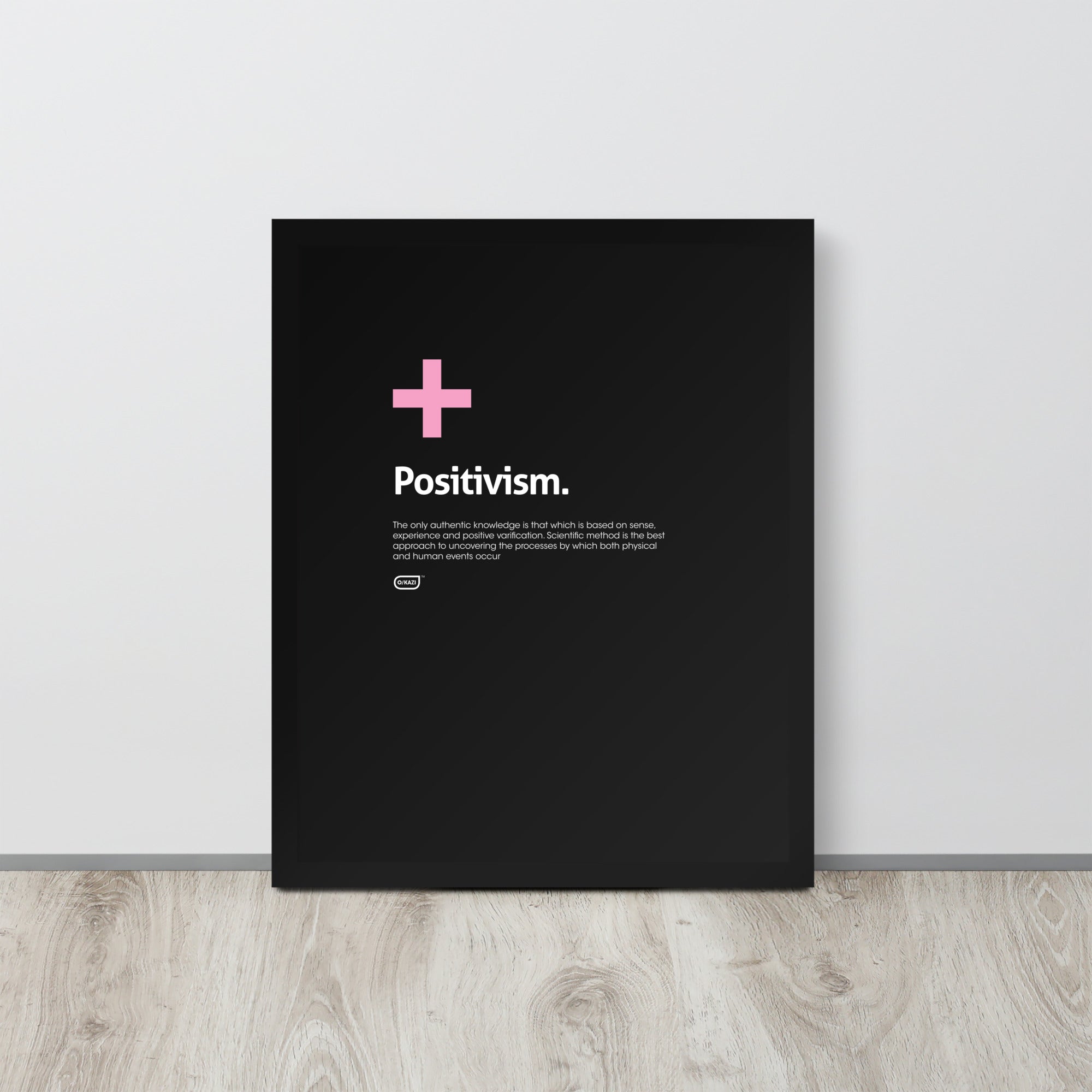 Philosophy - Positivism - Black Poster