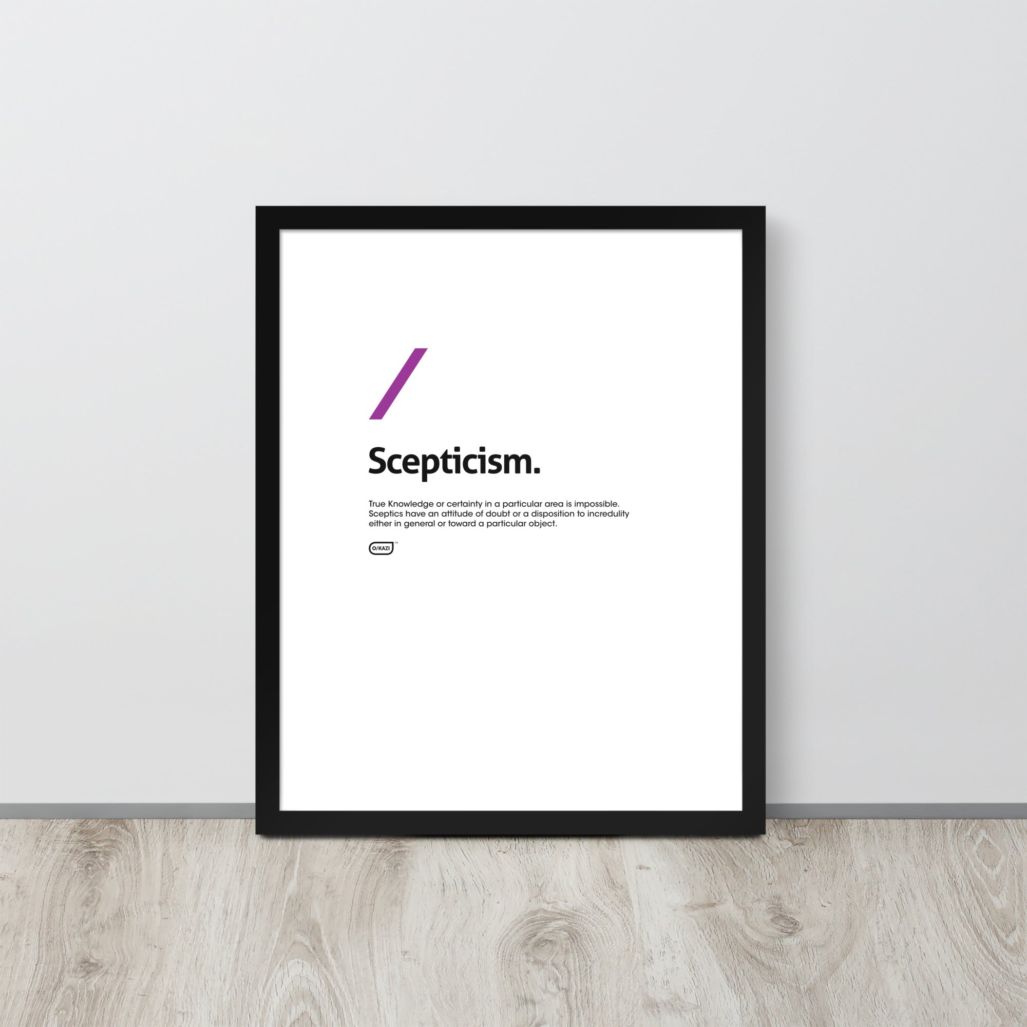 Philosophy - Skepticism - White Poster