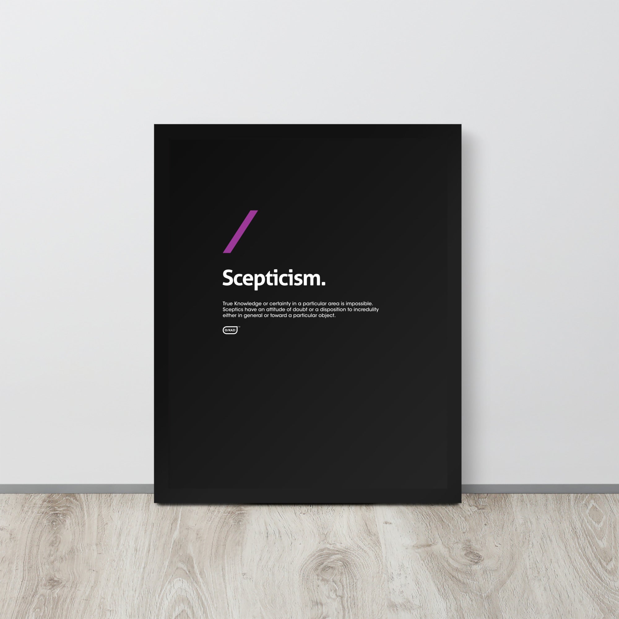 Philosophy - Skepticism - Black Poster