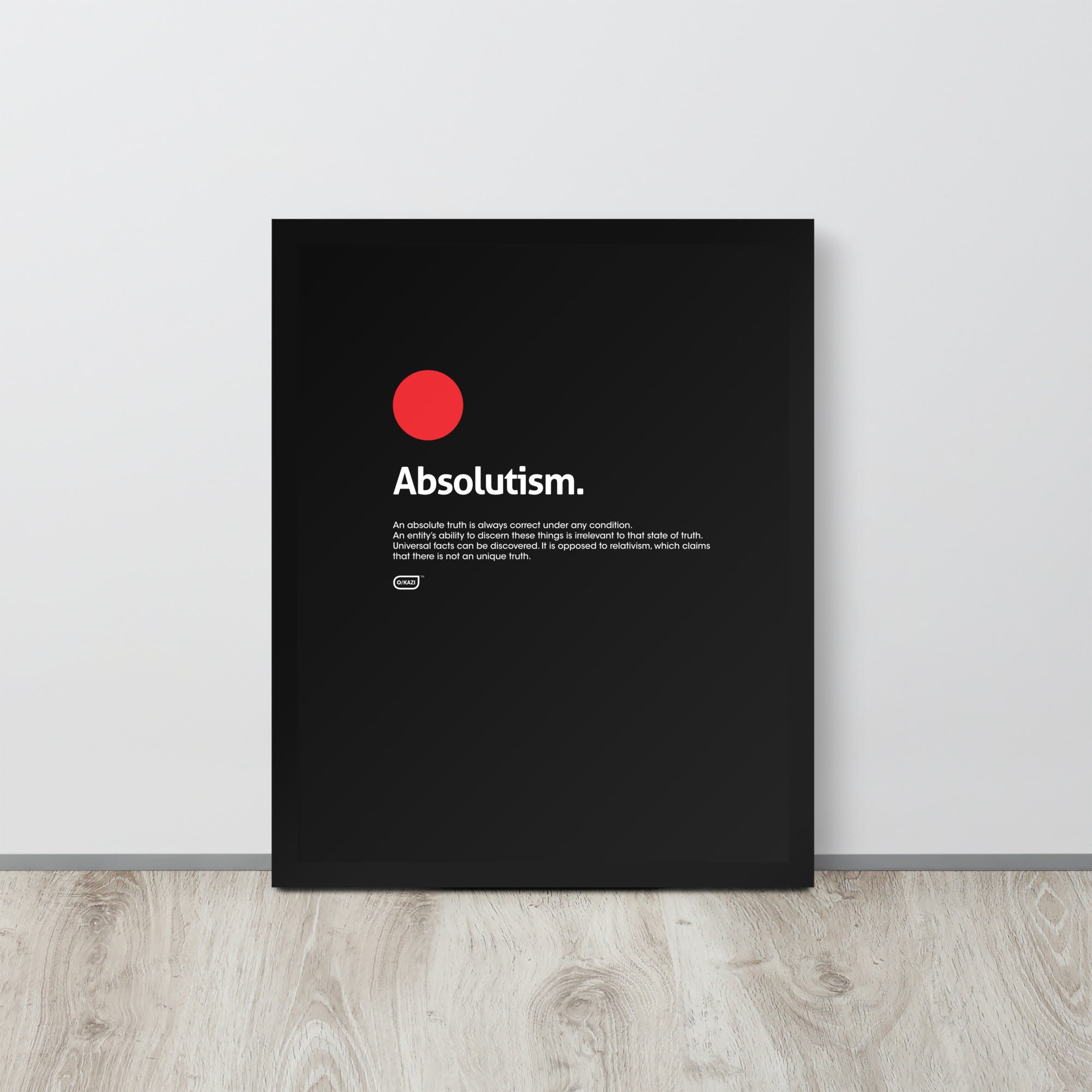 Philosophy - Absolutism - Black Poster