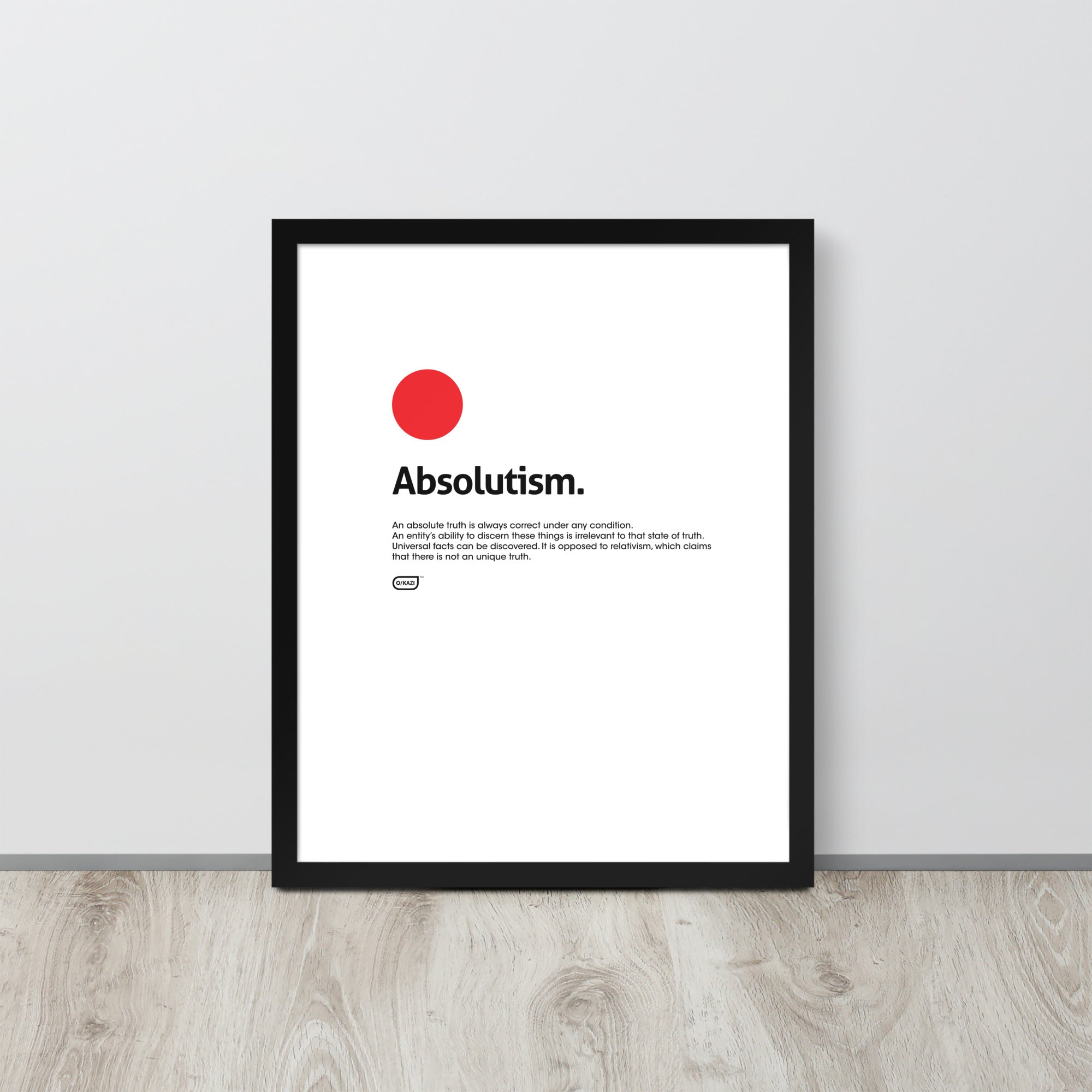 Philosophy - Absolutism - White Poster