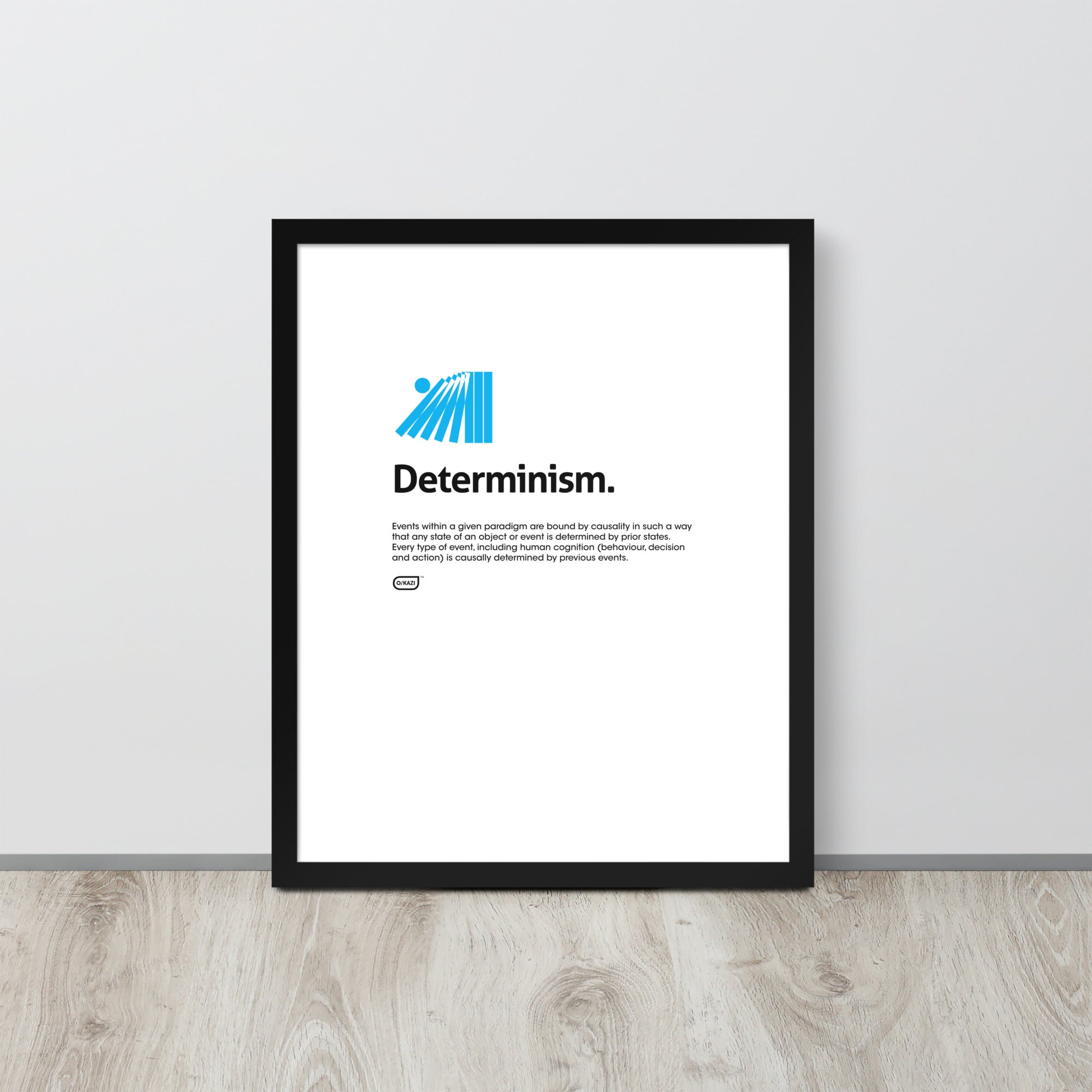 Philosophy - Determinism - White Poster