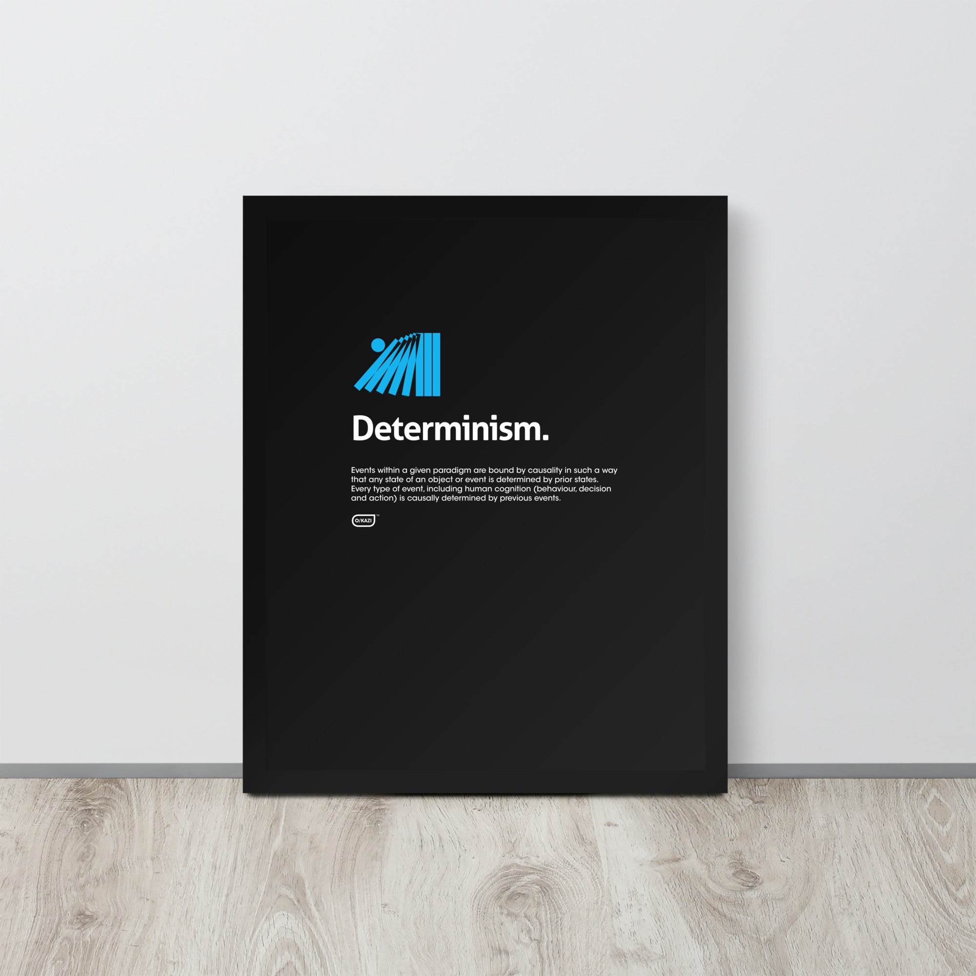 Philosophy - Determinism - Black Poster