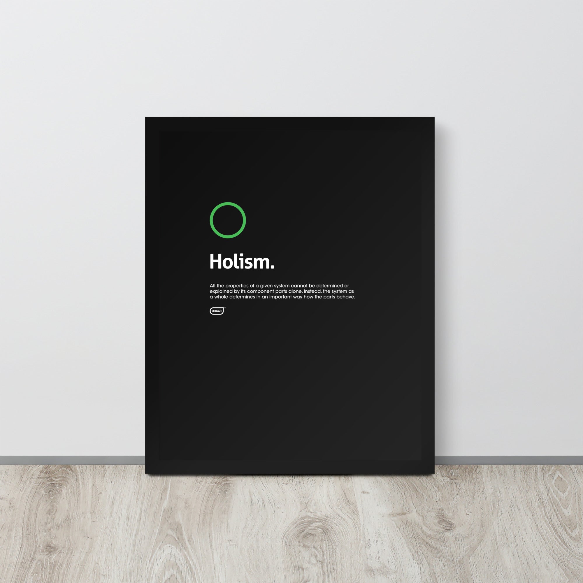 Philosophy - Holism - Black Poster