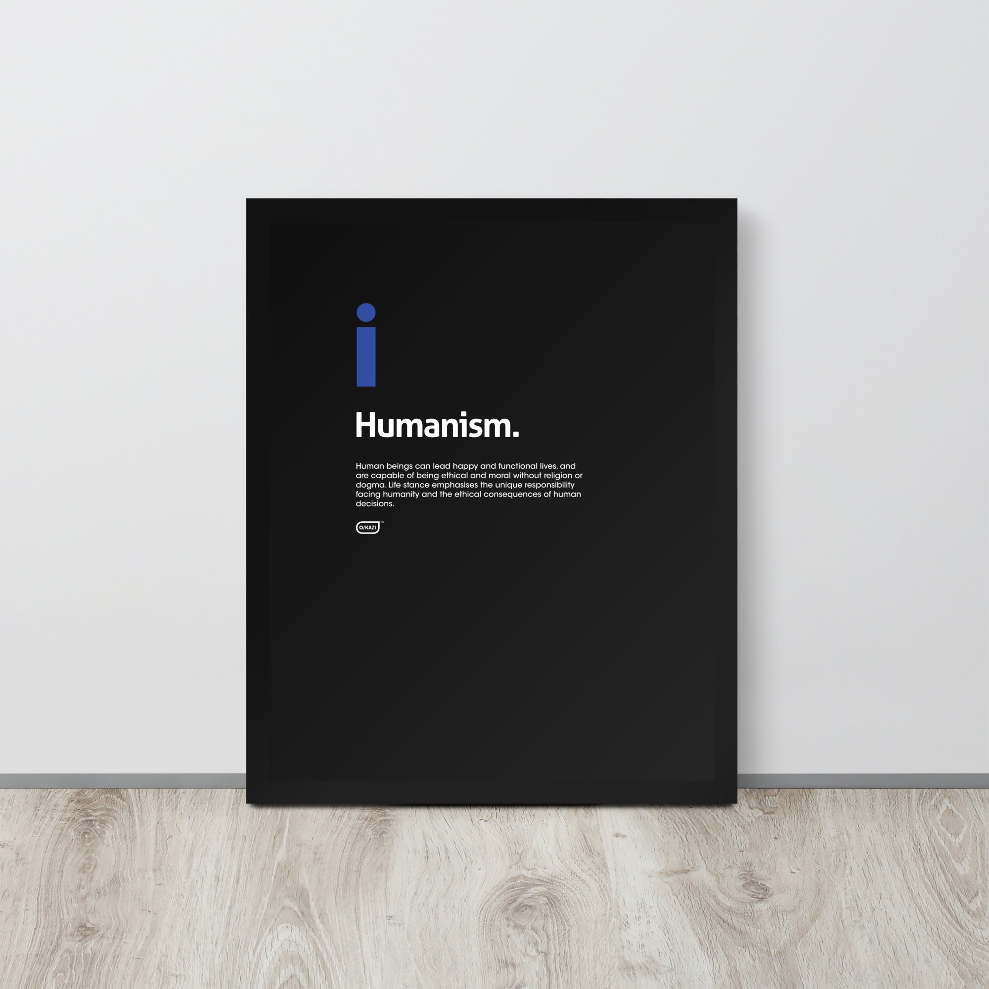 Philosophy - Humanism - Black Poster