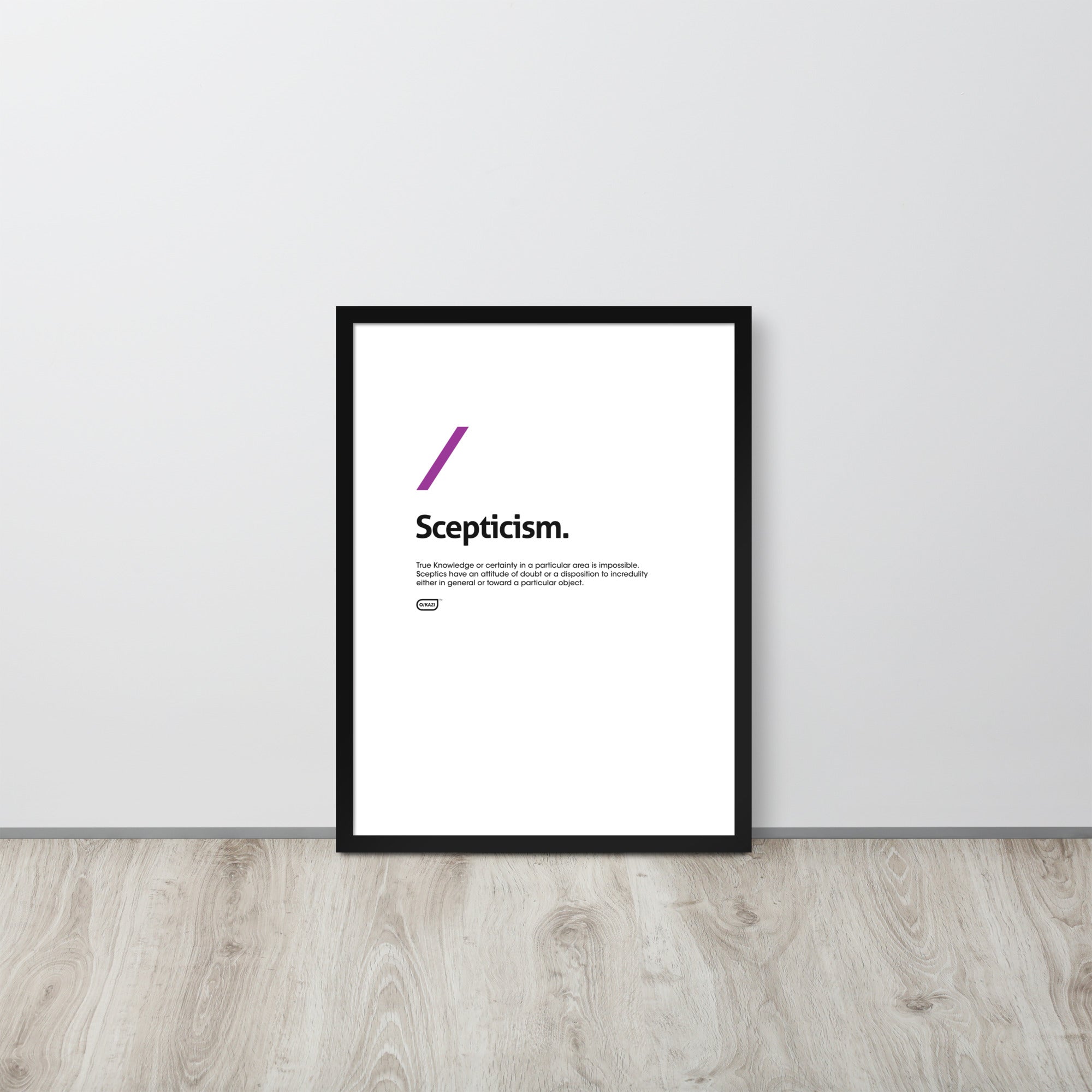 Philosophy - Skepticism - White Poster