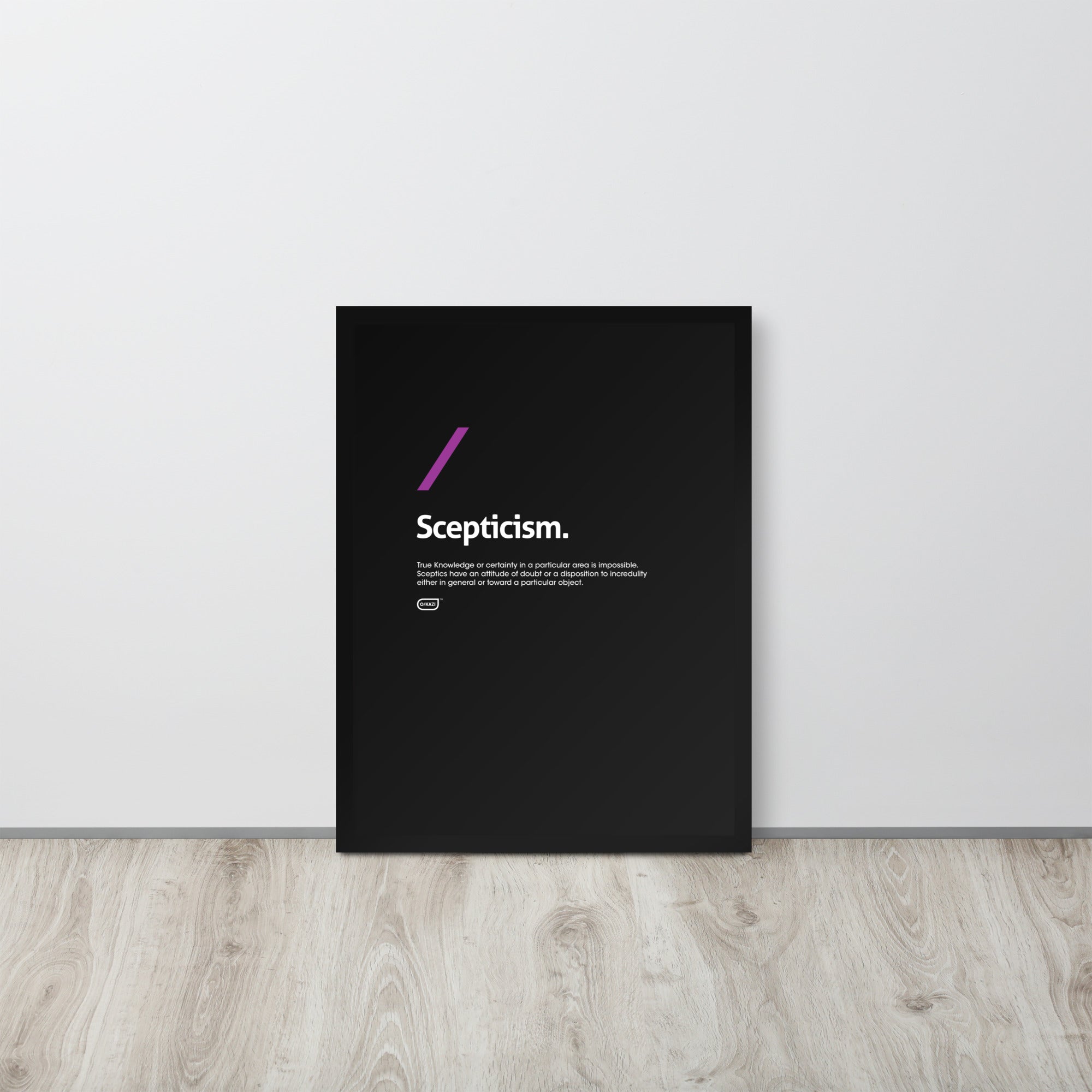 Philosophy - Skepticism - Black Poster