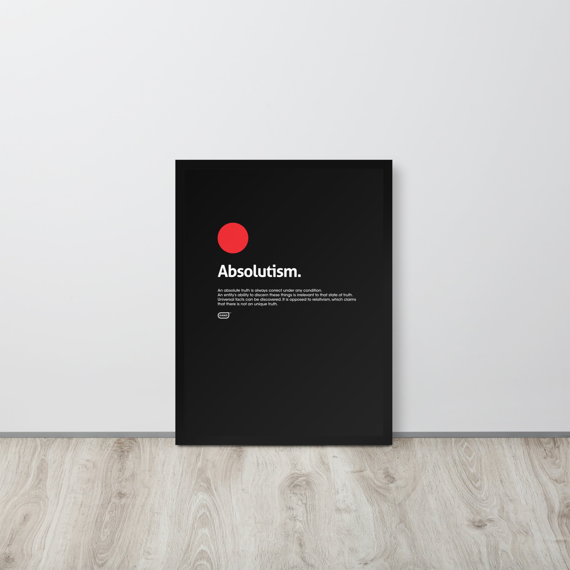 Philosophy - Absolutism - Black Poster