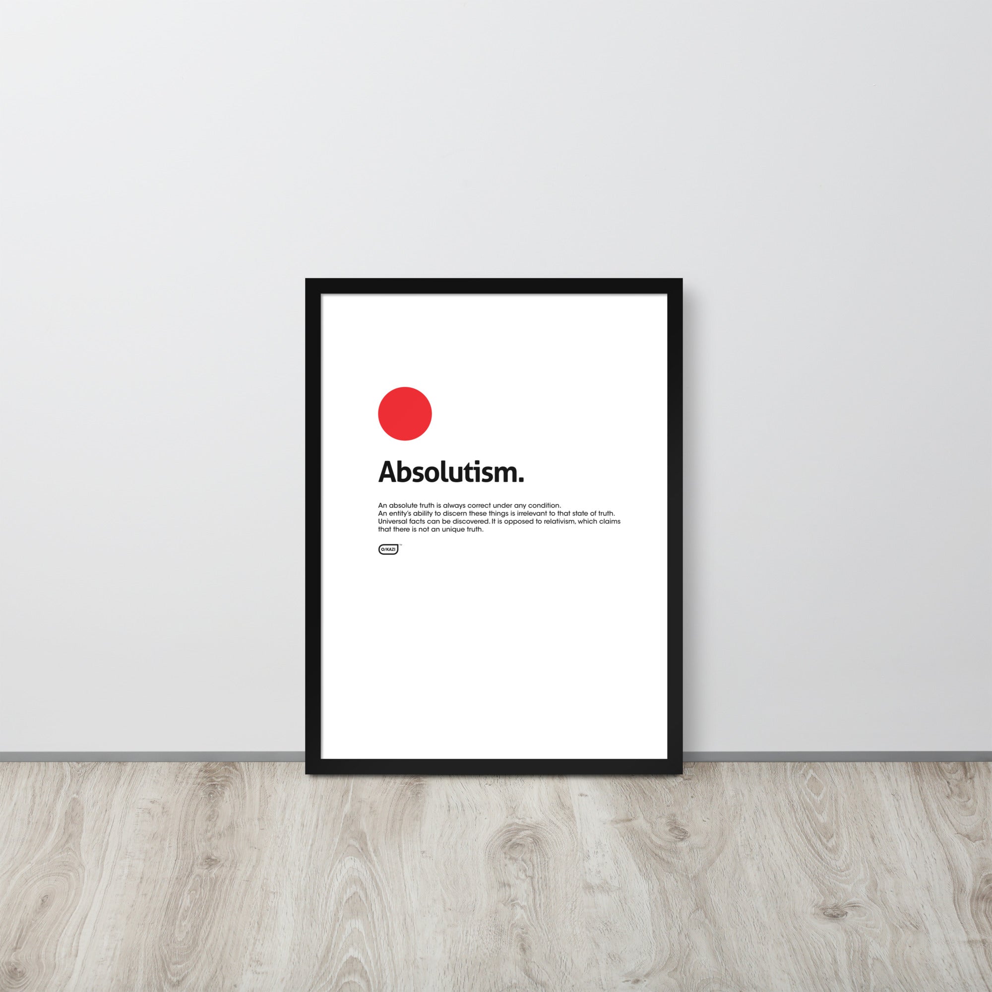 Philosophy - Absolutism - White Poster