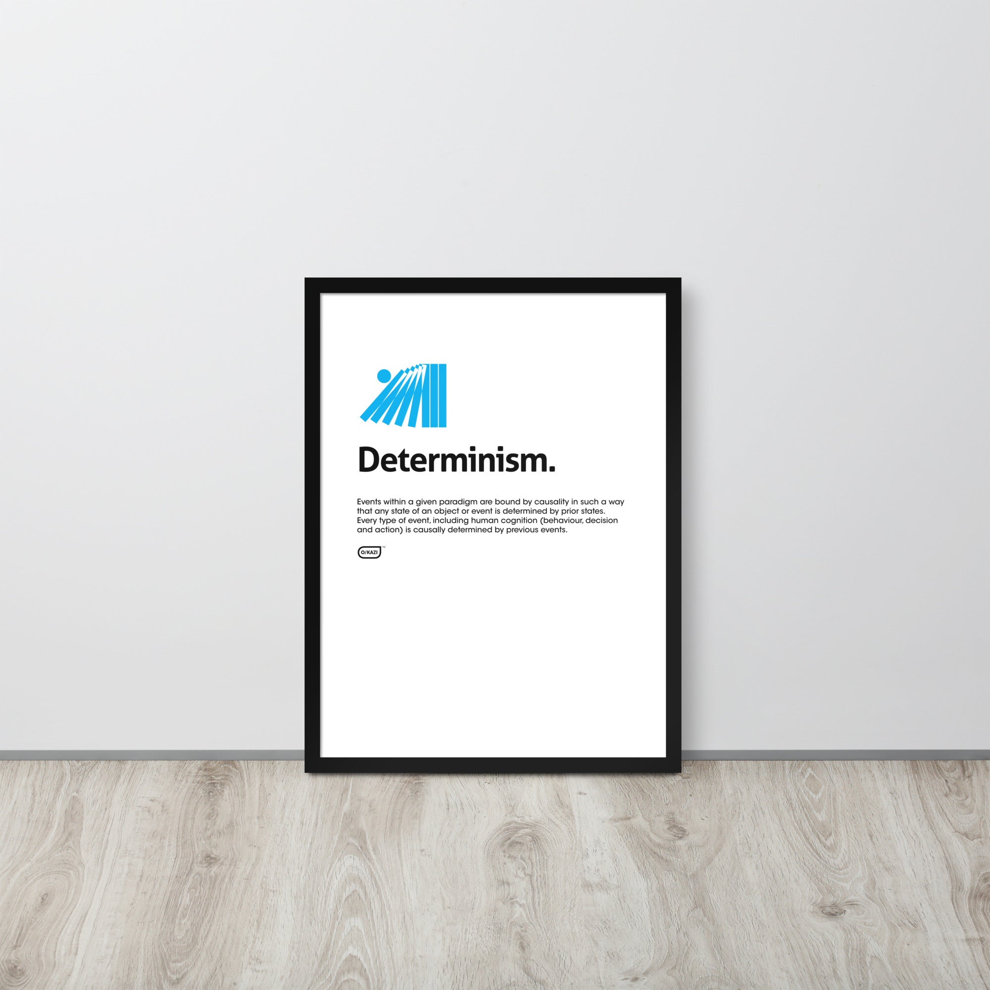 Philosophy - Determinism - White Poster