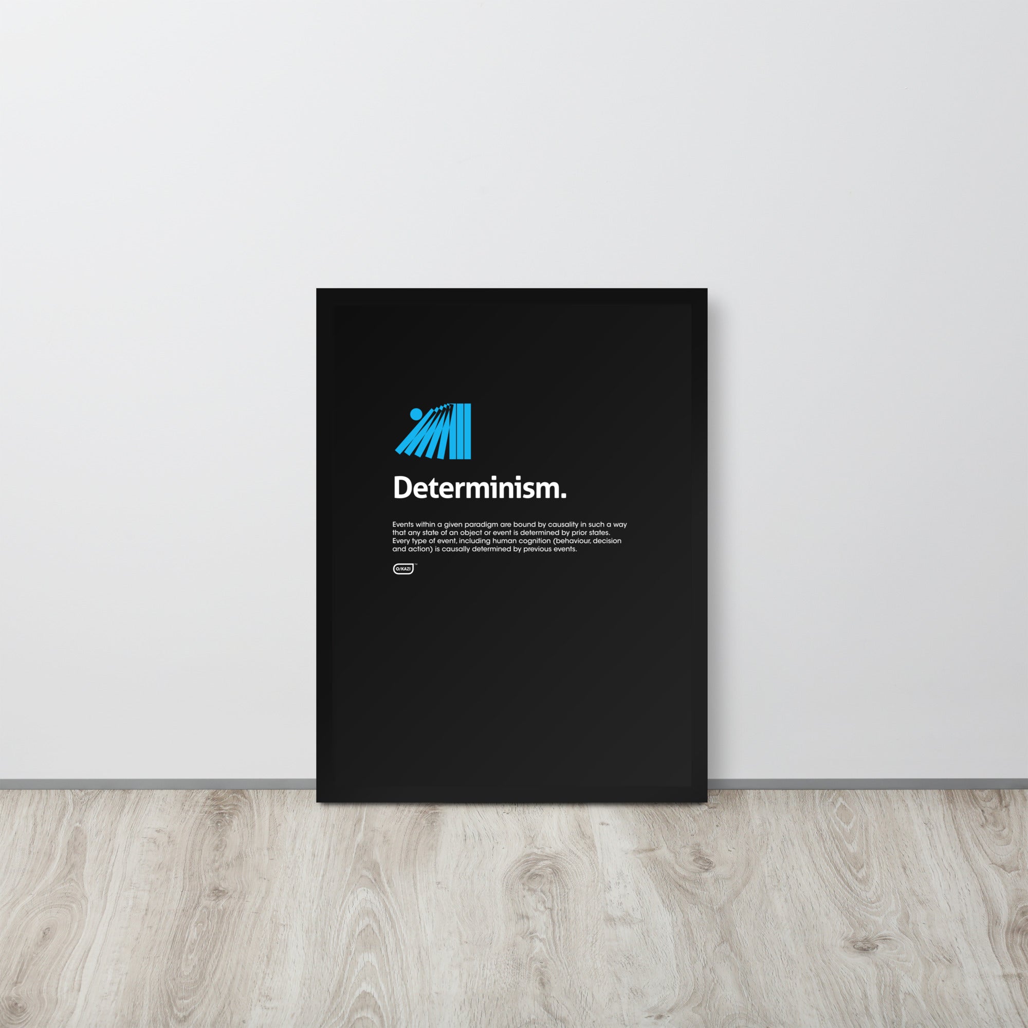 Philosophy - Determinism - Black Poster