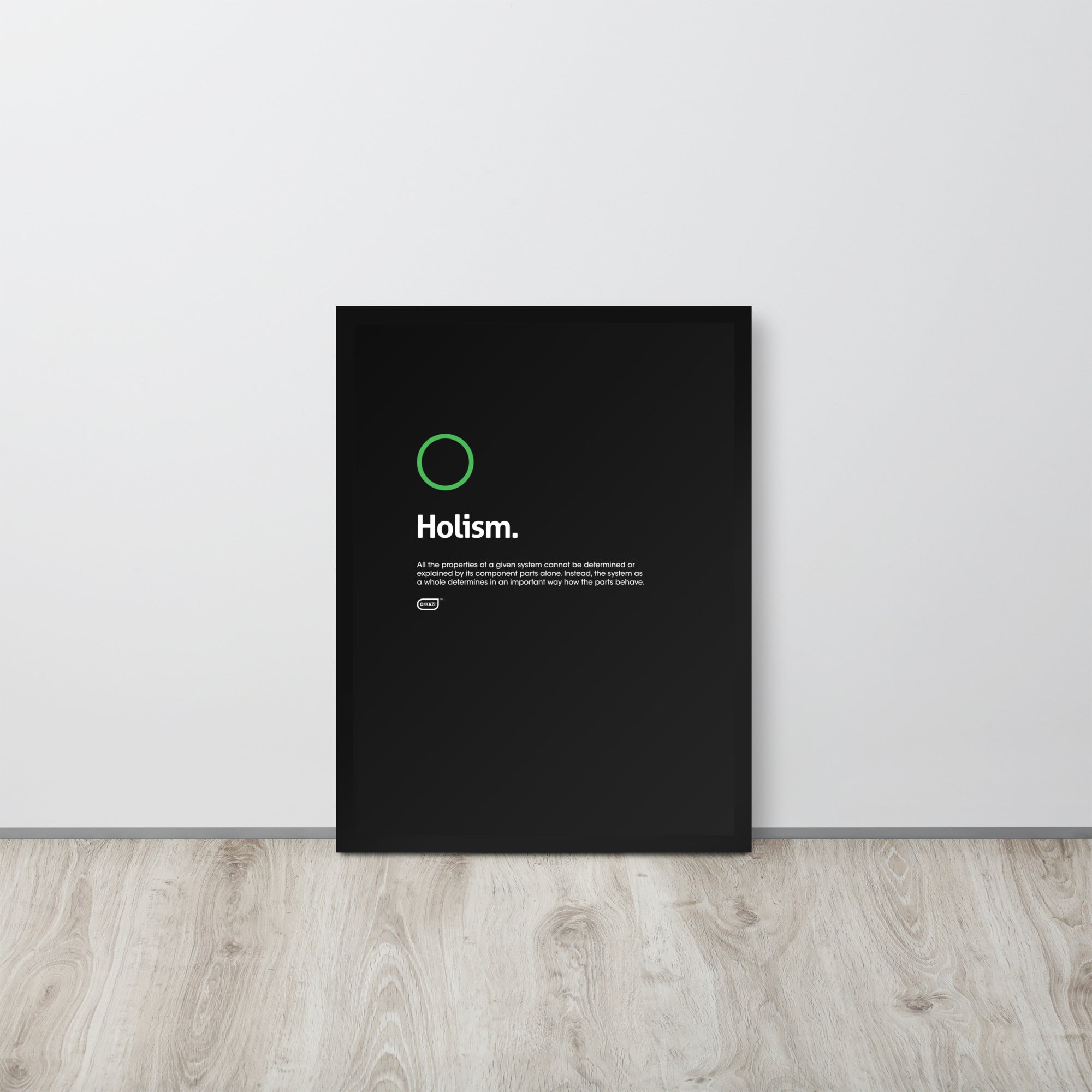 Philosophy - Holism - Black Poster