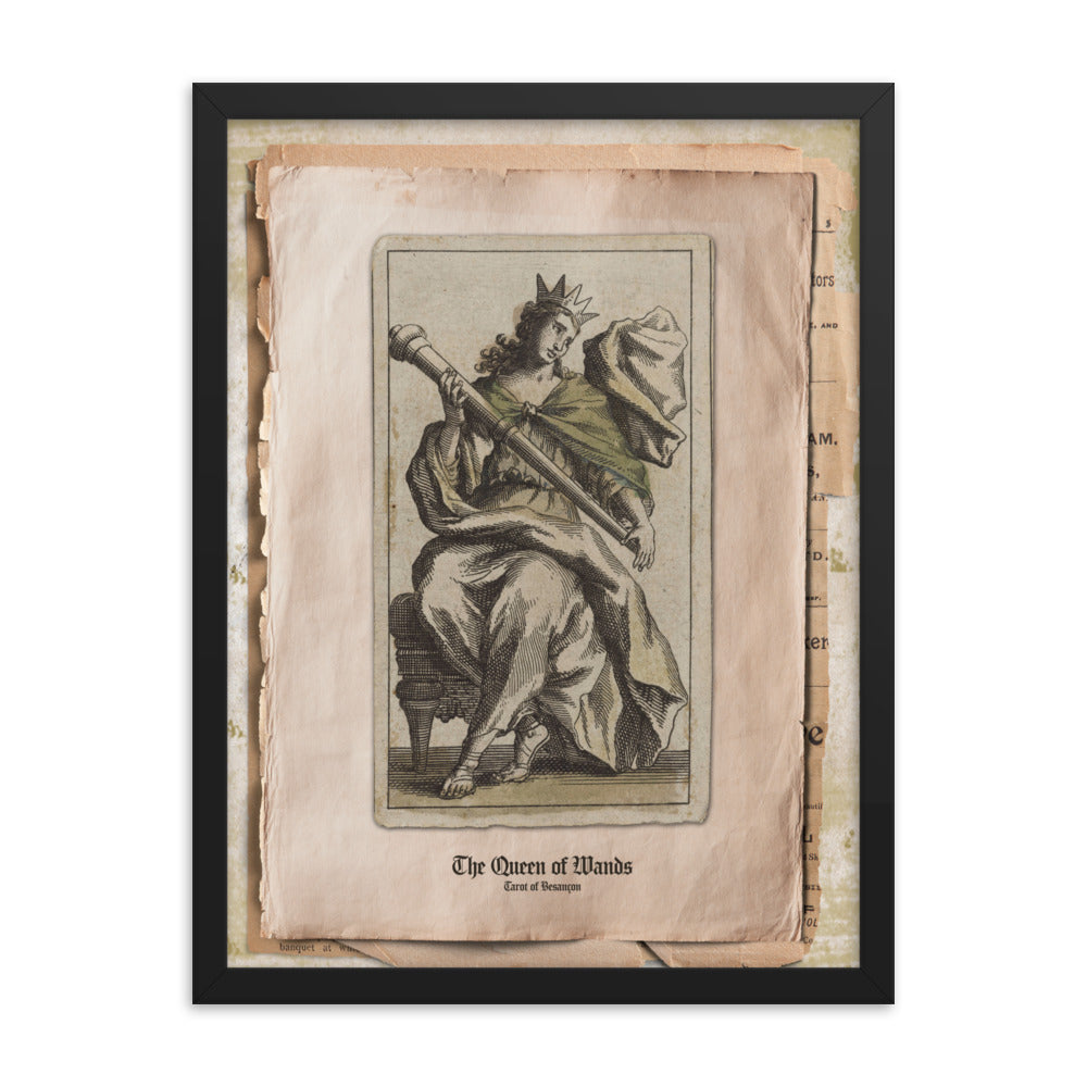 La Reine de Bâtons / The Queen of Wands, Tarot de Besançon.