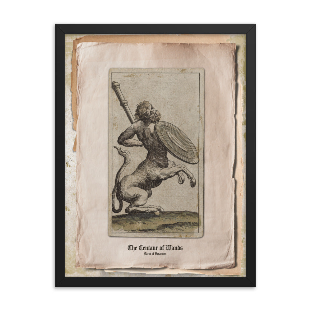 Le Centaure de Bâtonss / The Centaur of Wands, Tarot de Besançon.