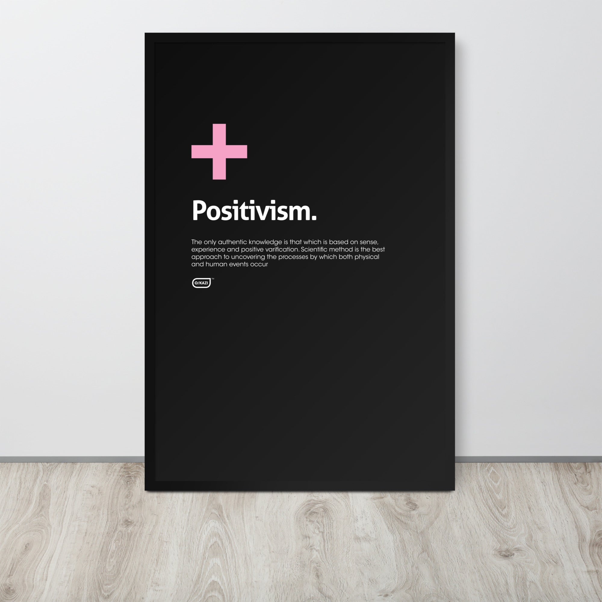 Philosophy - Positivism - Black Poster