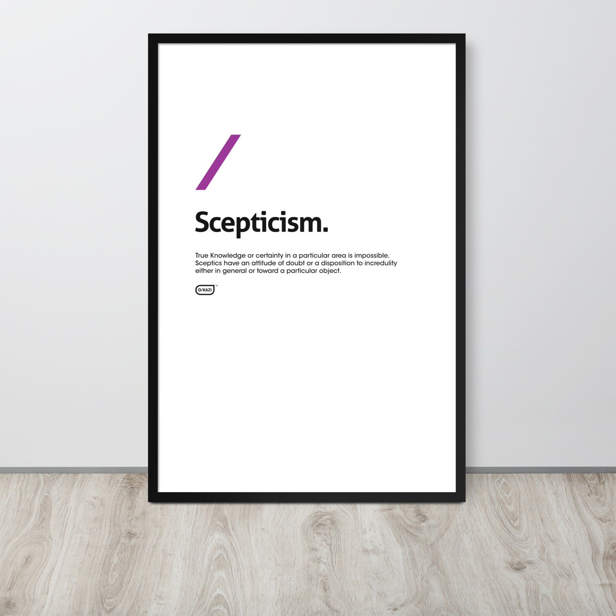 Philosophy - Skepticism - White Poster