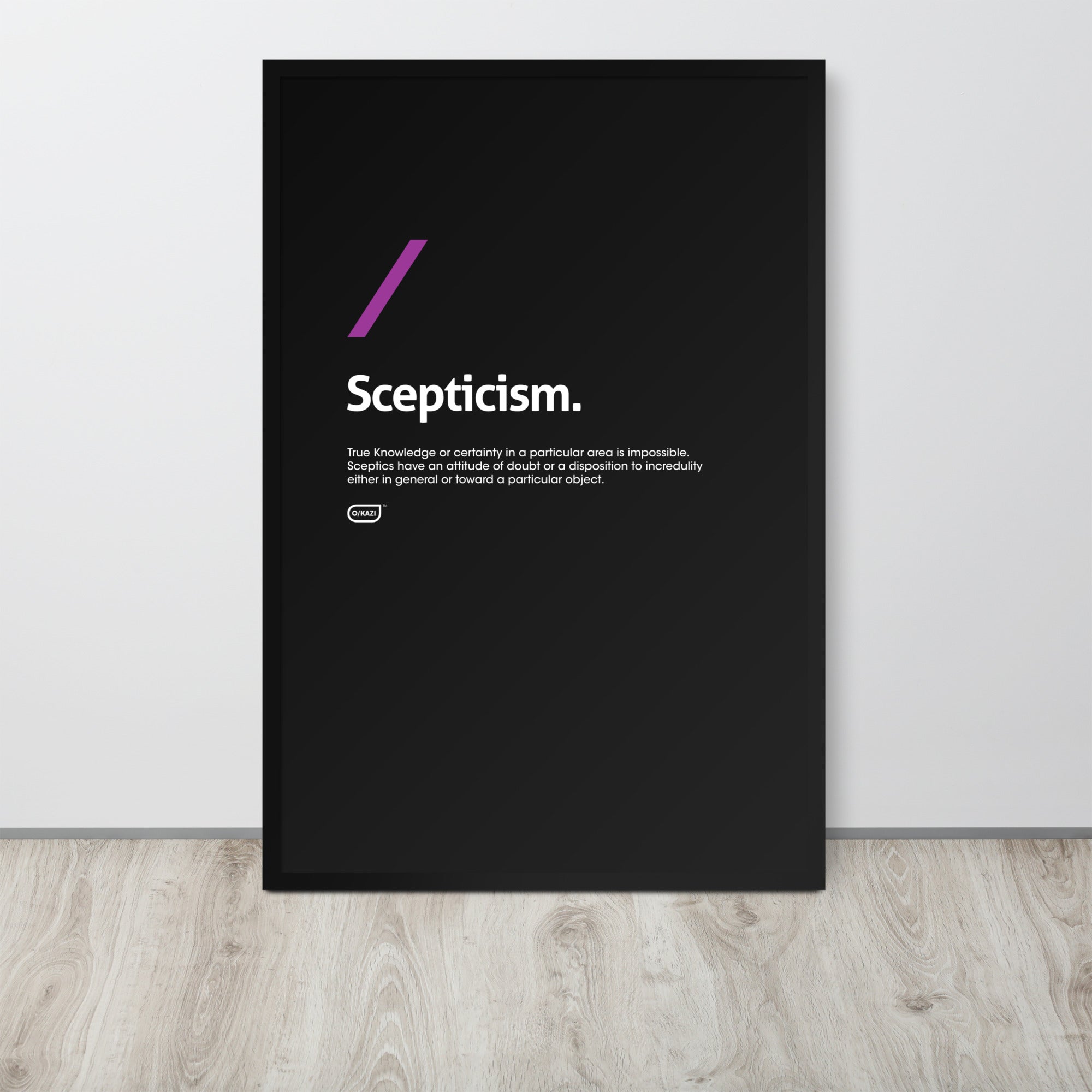 Philosophy - Skepticism - Black Poster