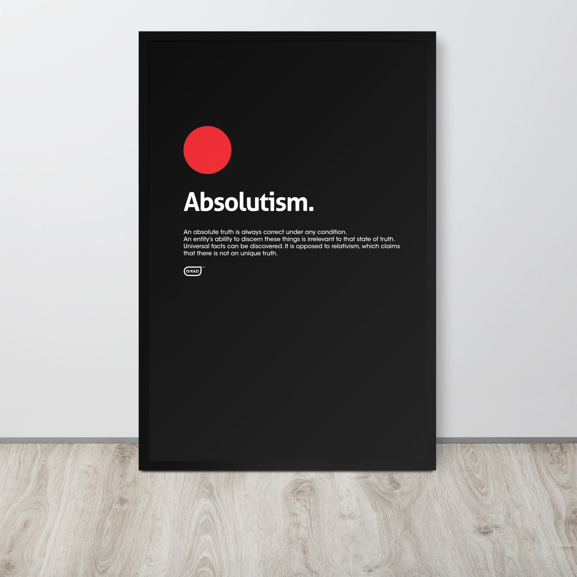 Philosophy - Absolutism - Black Poster