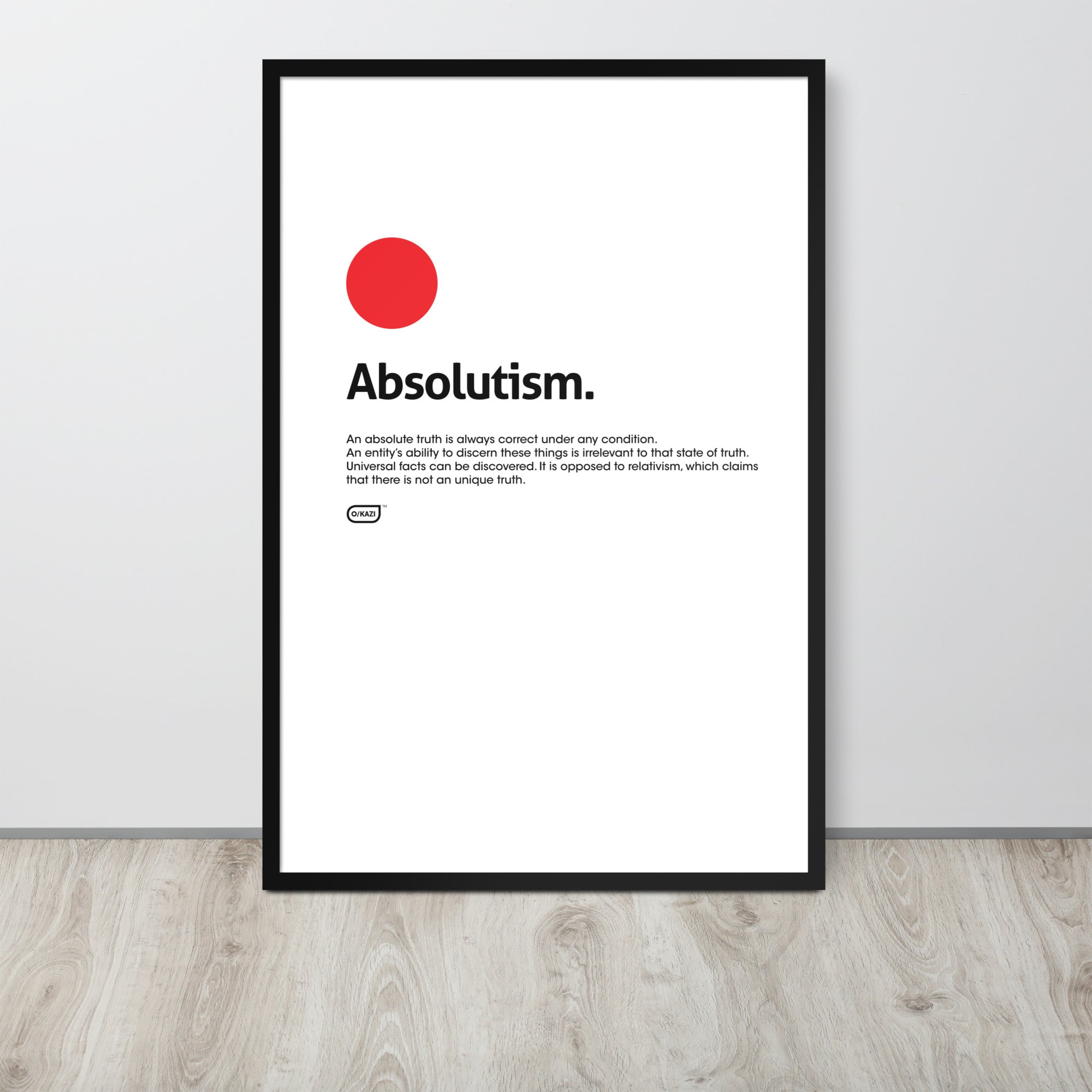 Philosophy - Absolutism - White Poster