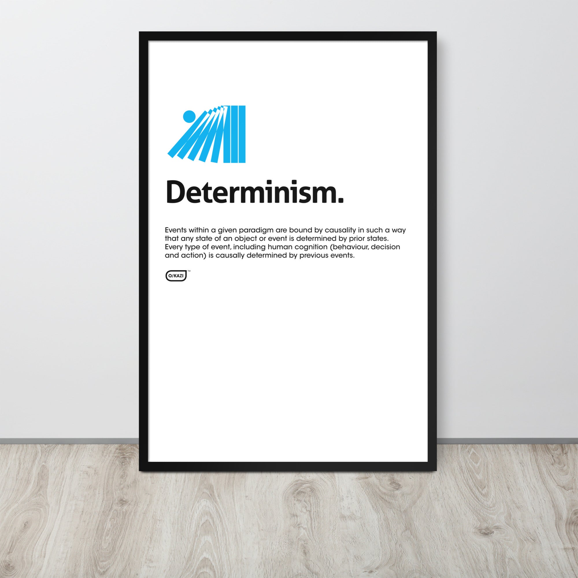 Philosophy - Determinism - White Poster