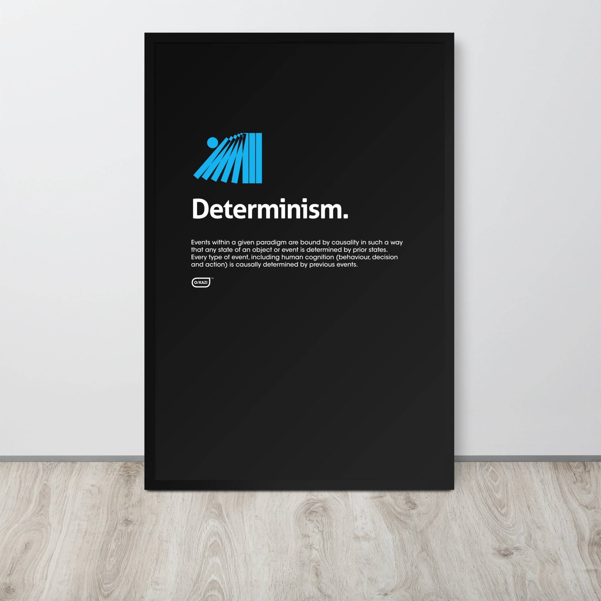 Philosophy - Determinism - Black Poster