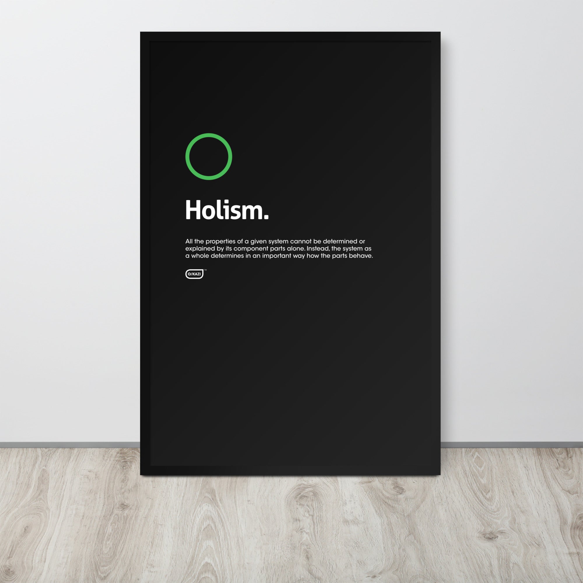 Philosophy - Holism - Black Poster