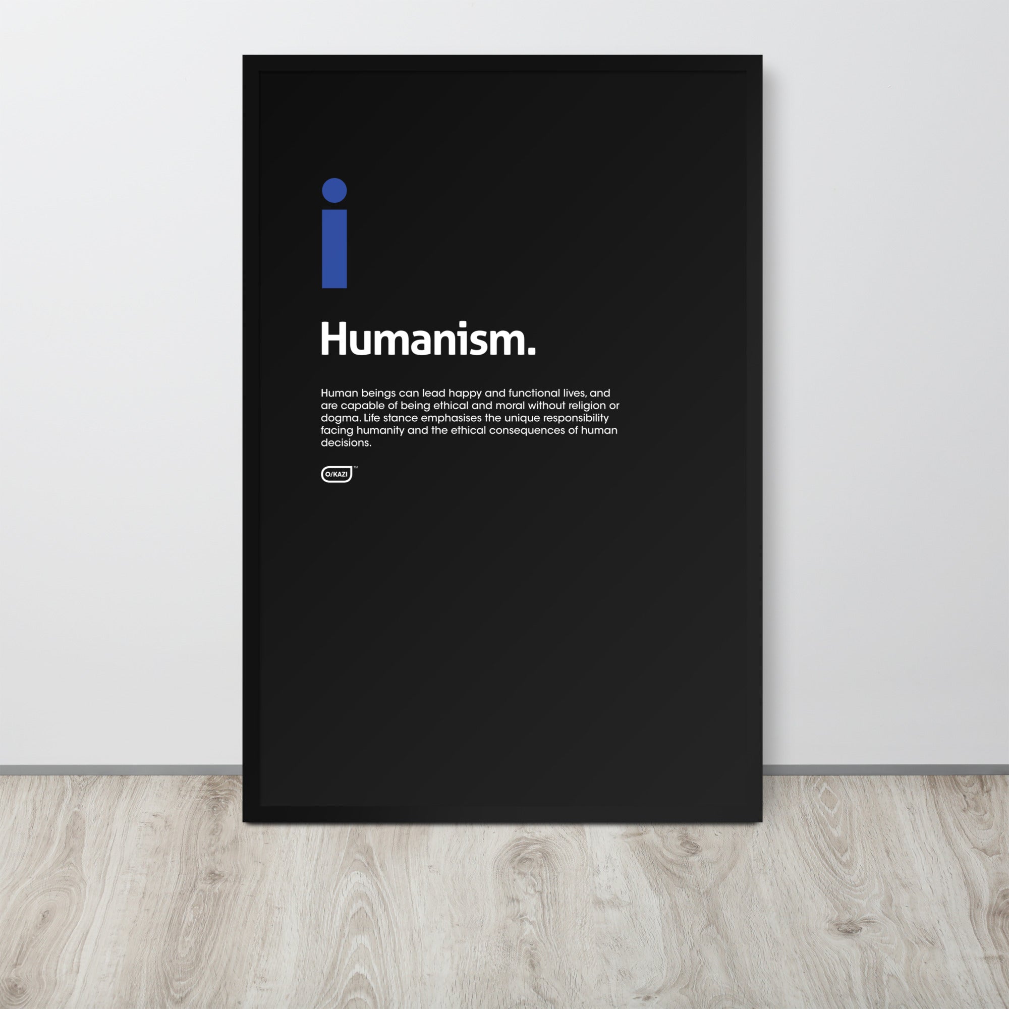 Philosophy - Humanism - Black Poster