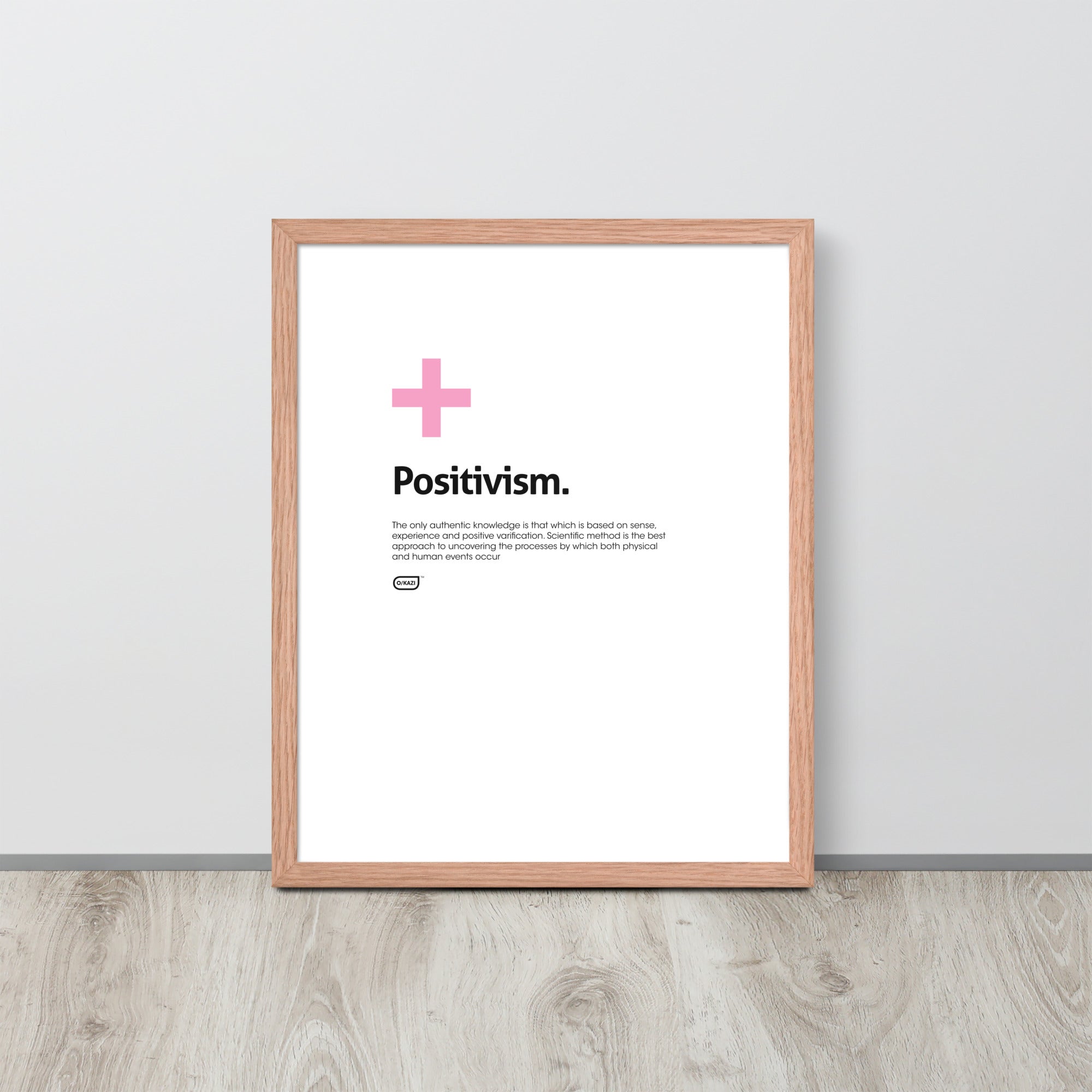 Philosophy - Positivism - White Poster