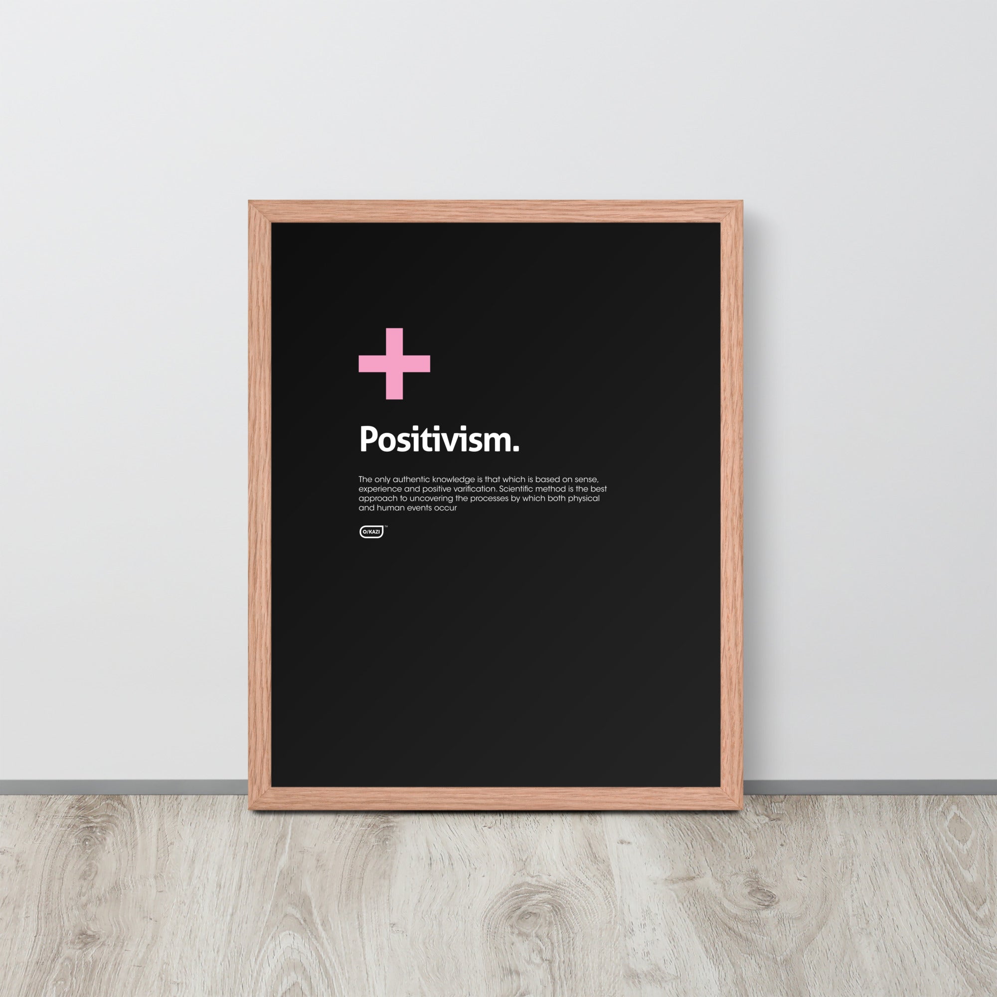 Philosophy - Positivism - Black Poster